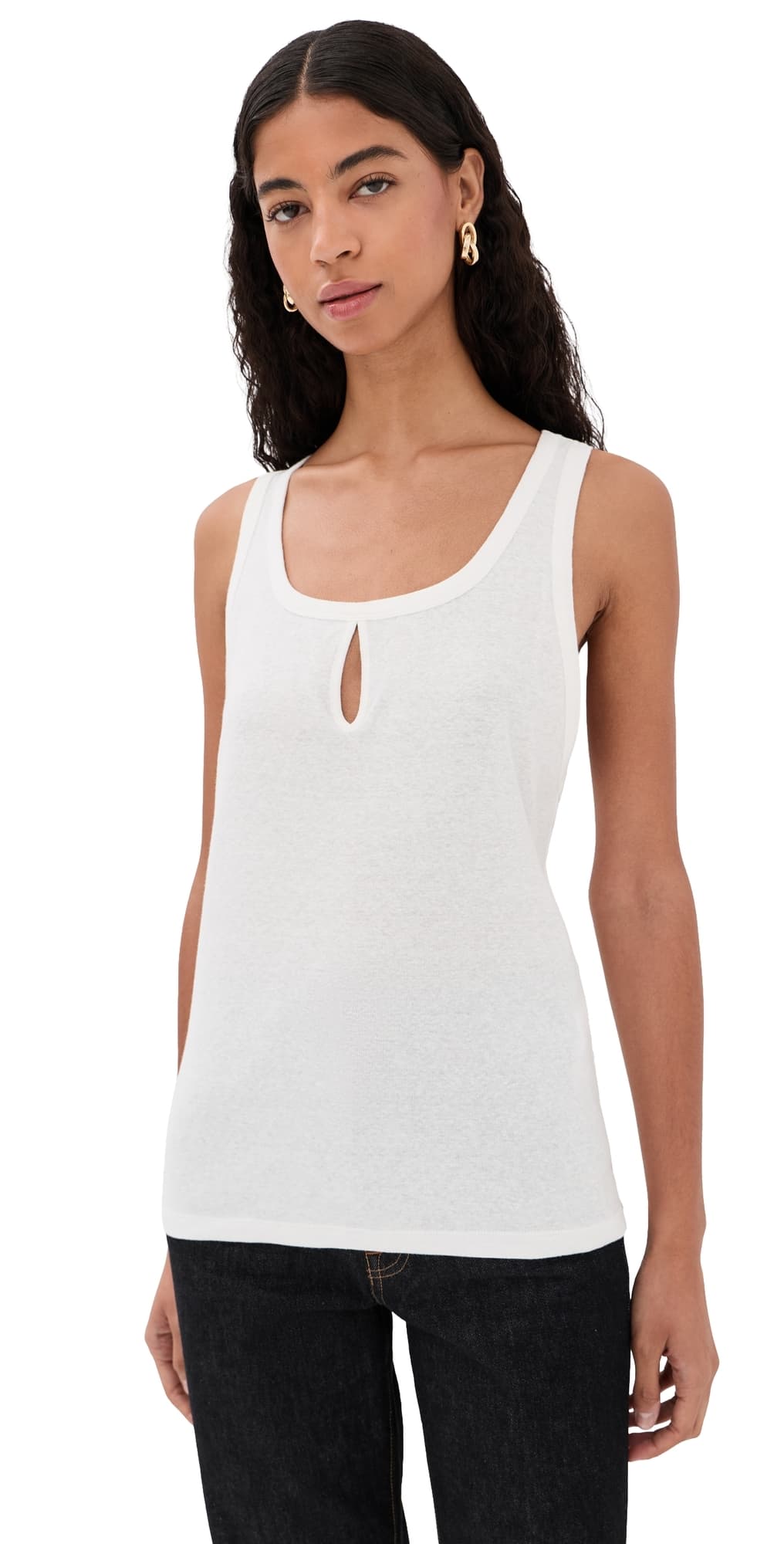 Victoria Beckham Split Tank Top White