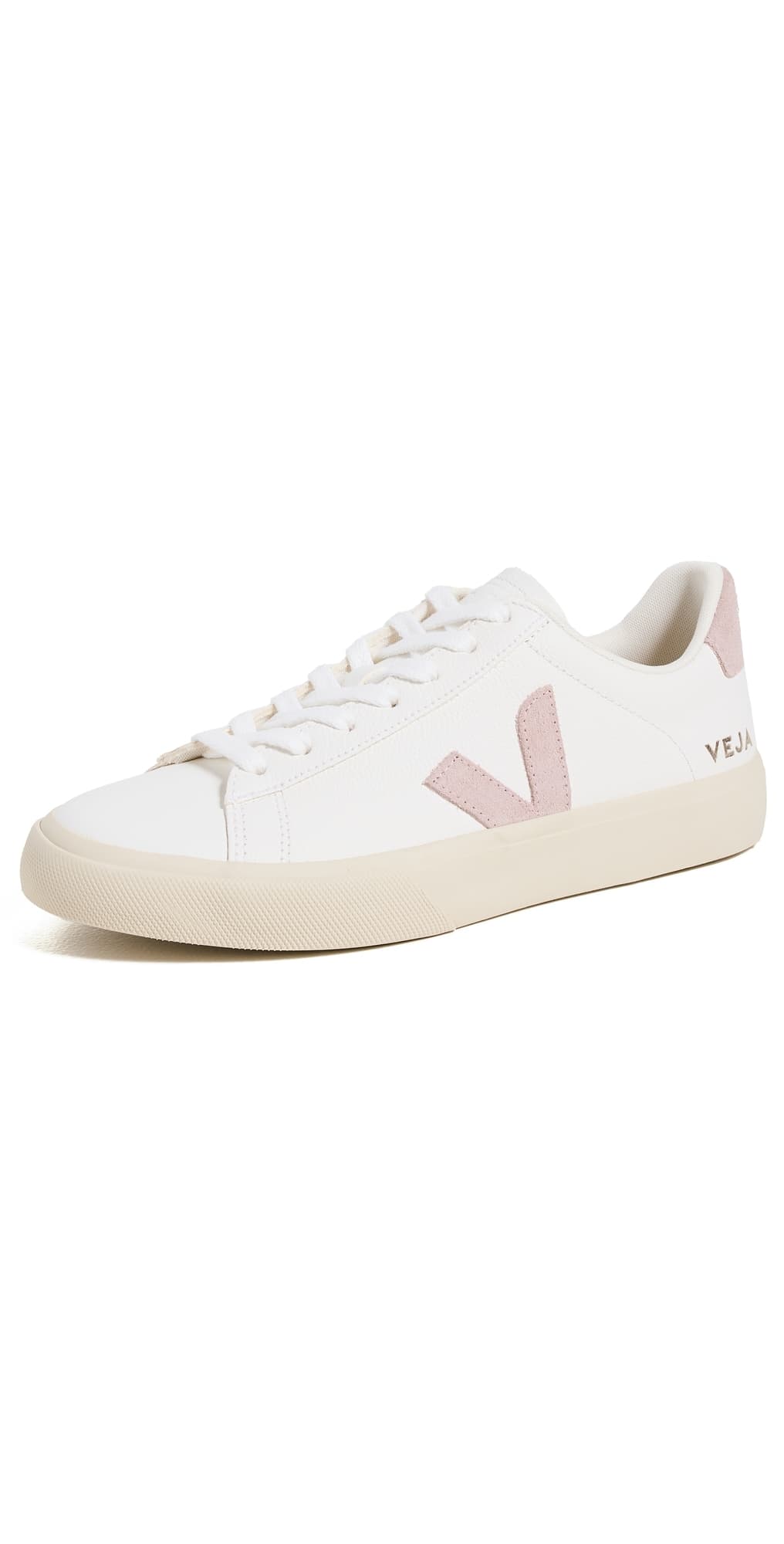 Veja Campo Chromefree Leather Sneakers Extra-White/Babe
