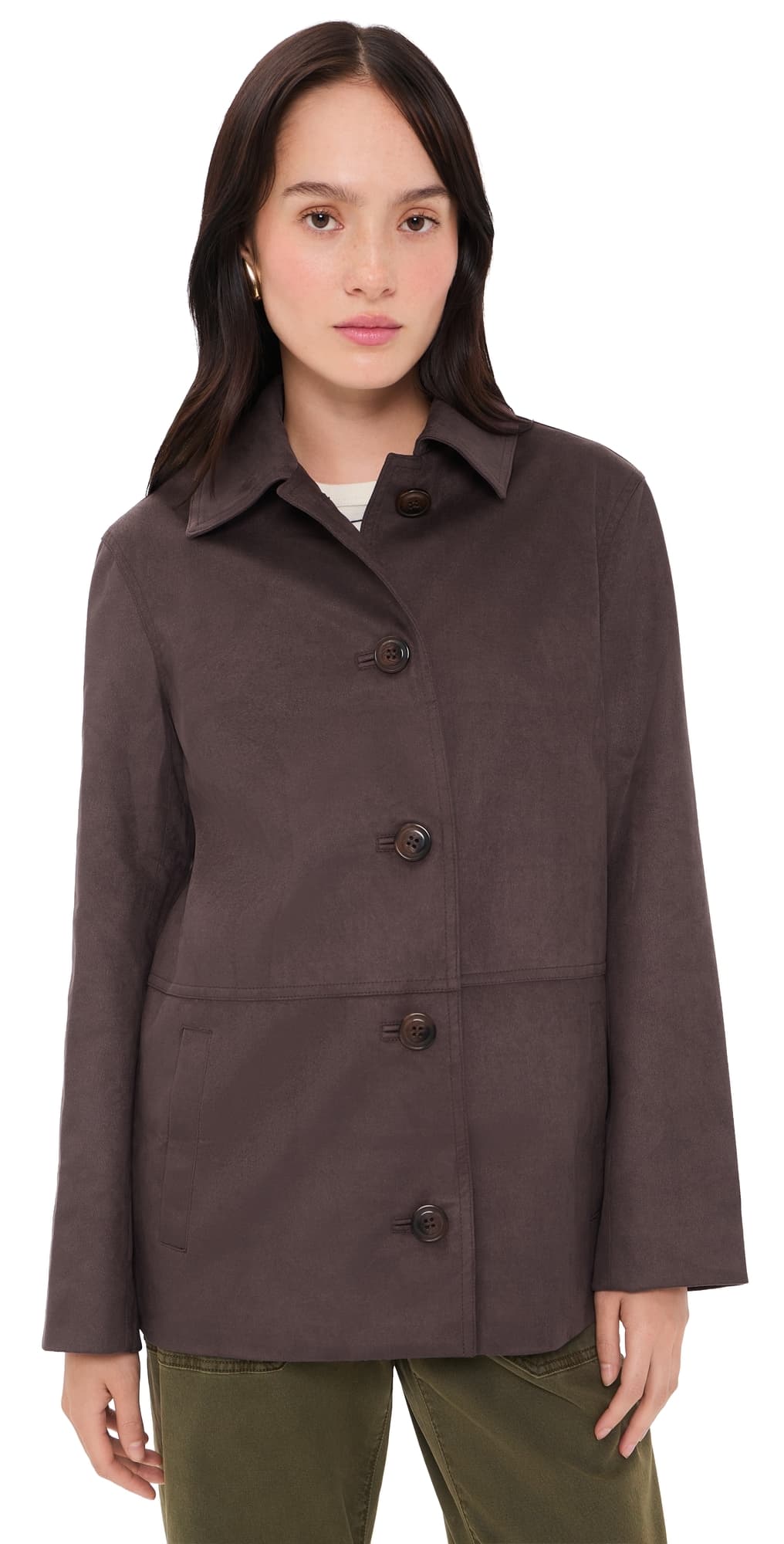 Velvet Wendolyn Faux Suede Jacket Mole