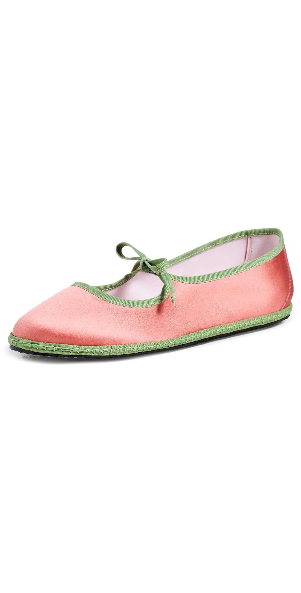 ViBi VENEZiA Brigitte Silk Mary Jane Flats Salmone