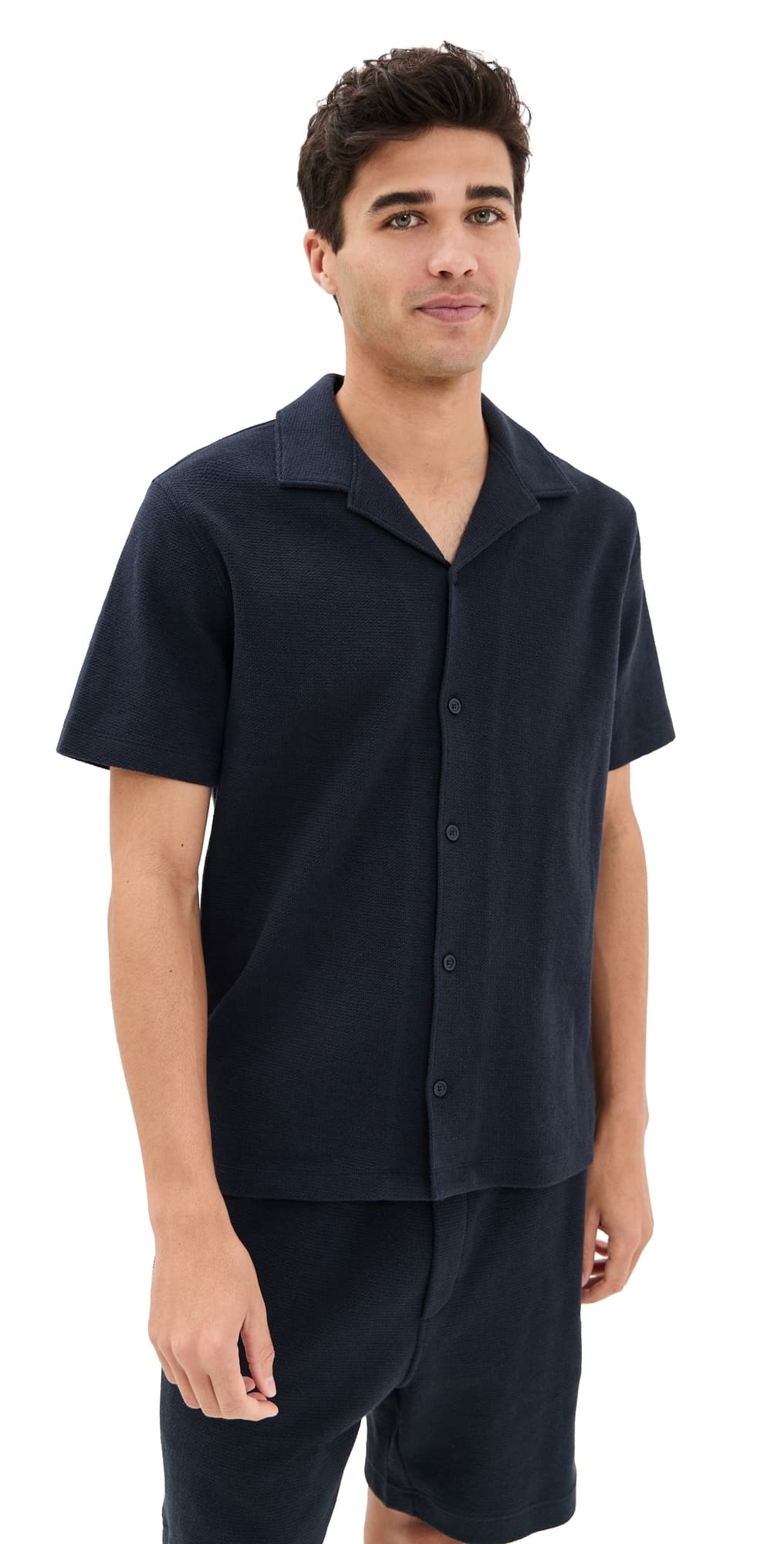 Vince Boucle Cabana Shirt Coastal Blue