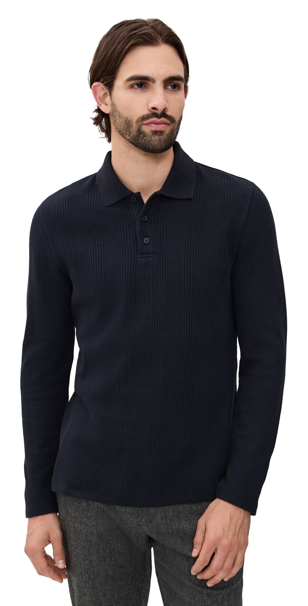 Vince Variegated Texture Polo Coastal