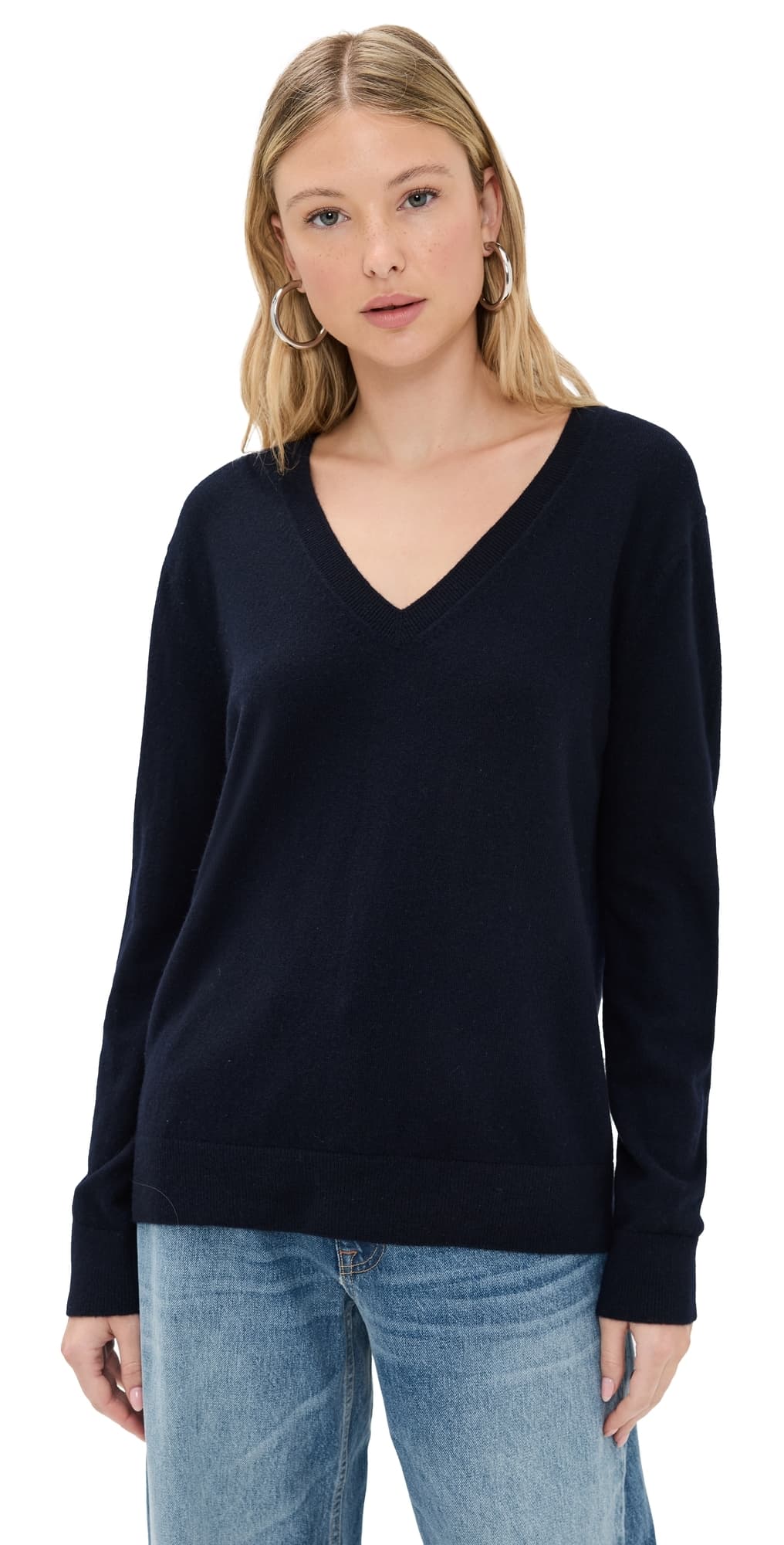 Vince Weekend V Neck Cashmere Pullover Coastal