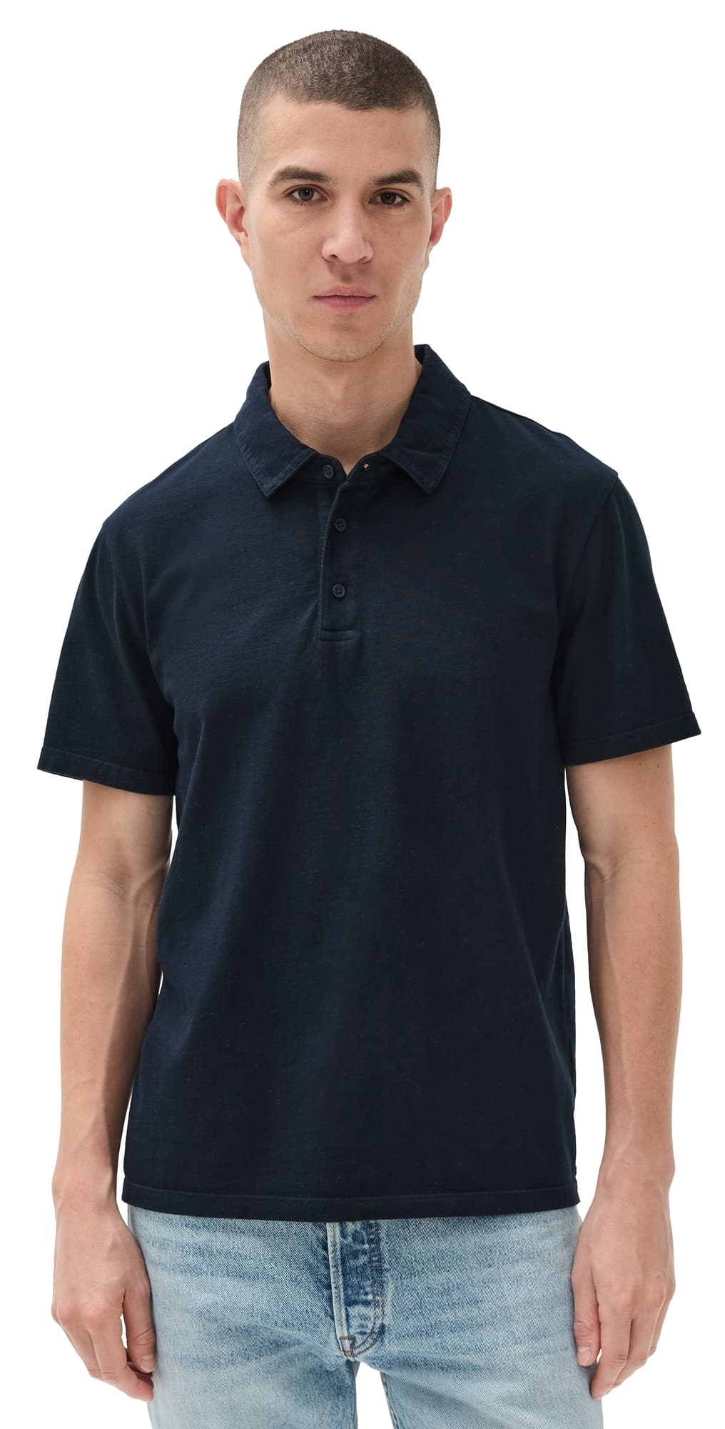 Vince Garment Dye Polo Washed Coastal