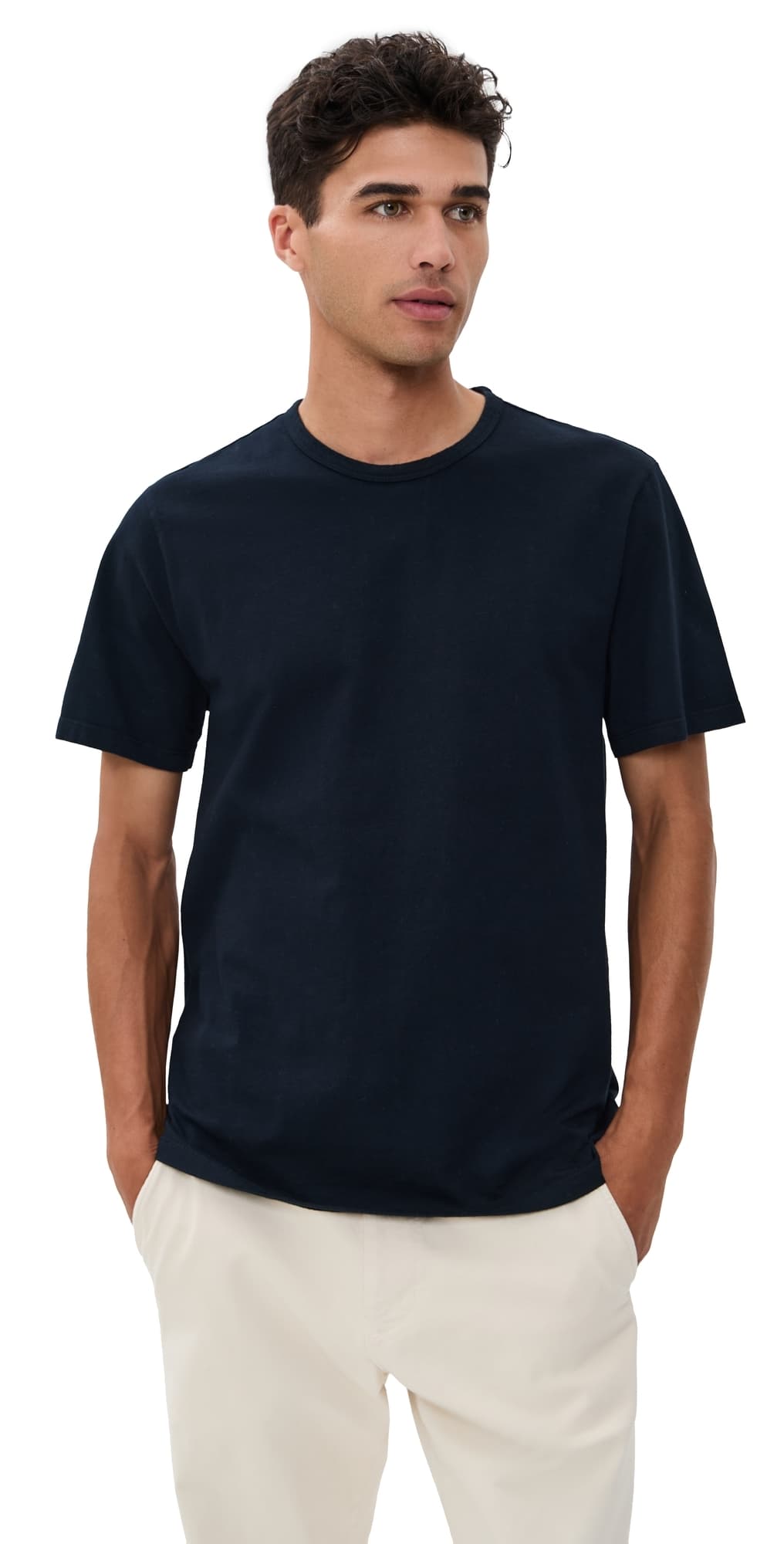Vince Garment Dye Crew Tee Washed Coastal