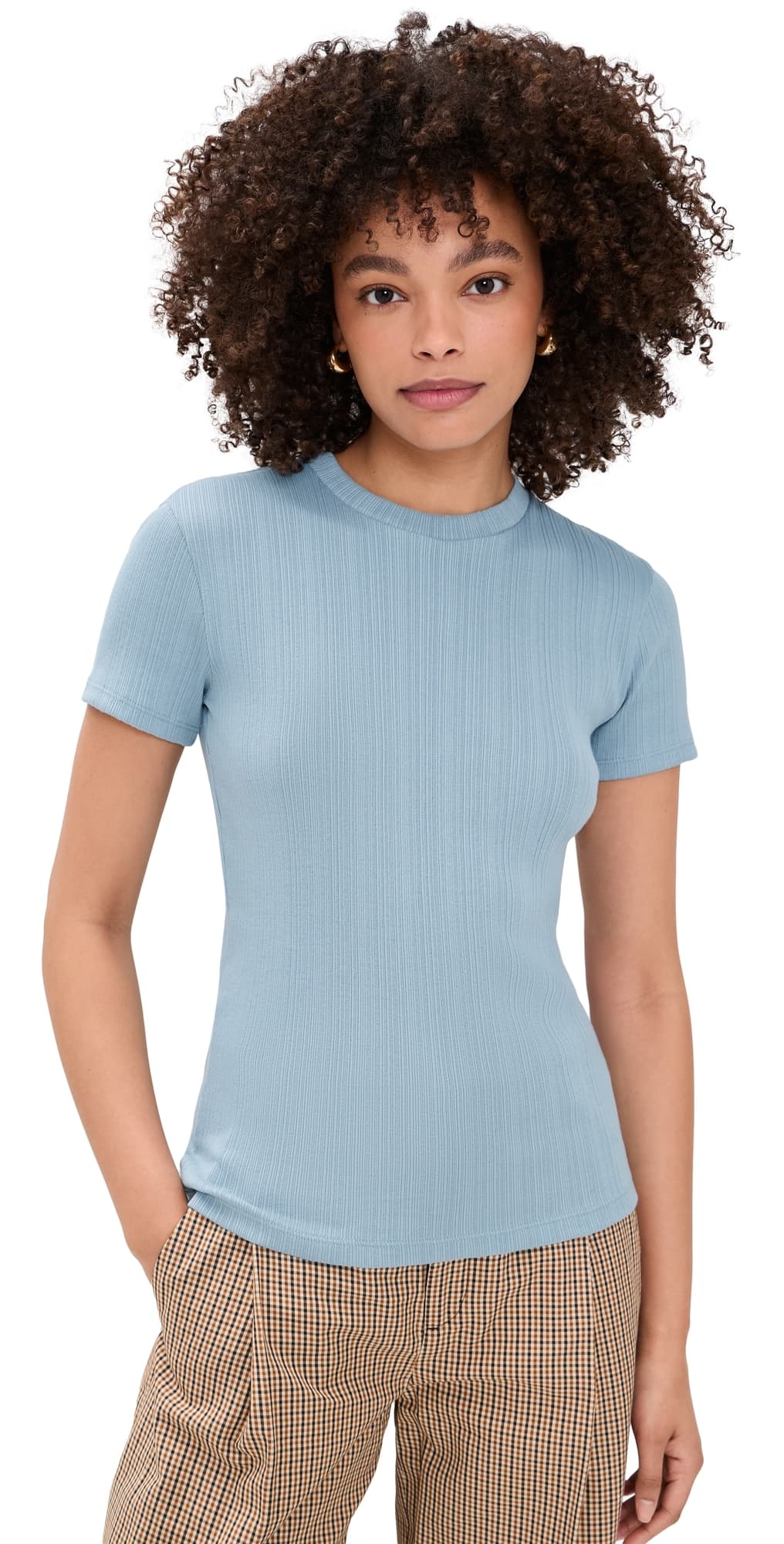 Vince Ribbed Crew Neck Del Mar · XXS