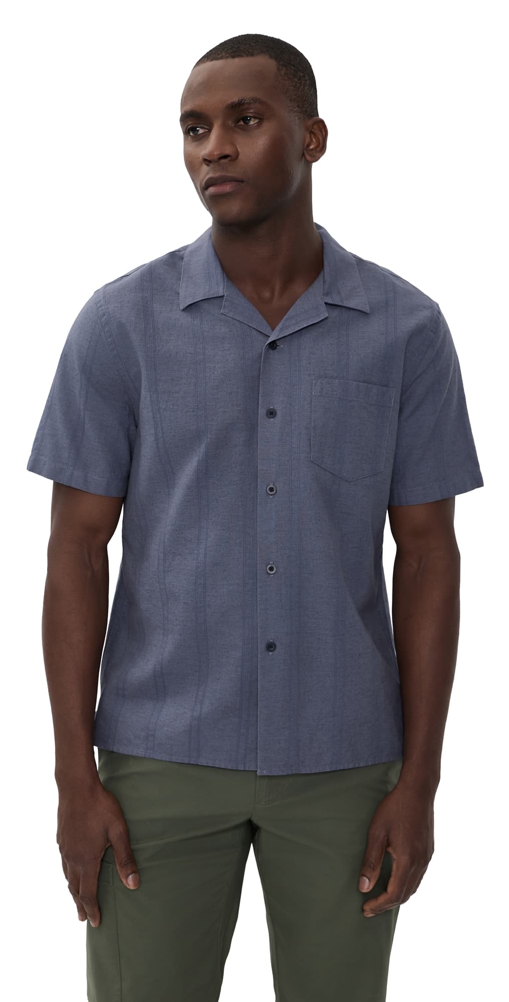 Vince Cove Stripe Cabana Shirt Neue Blue