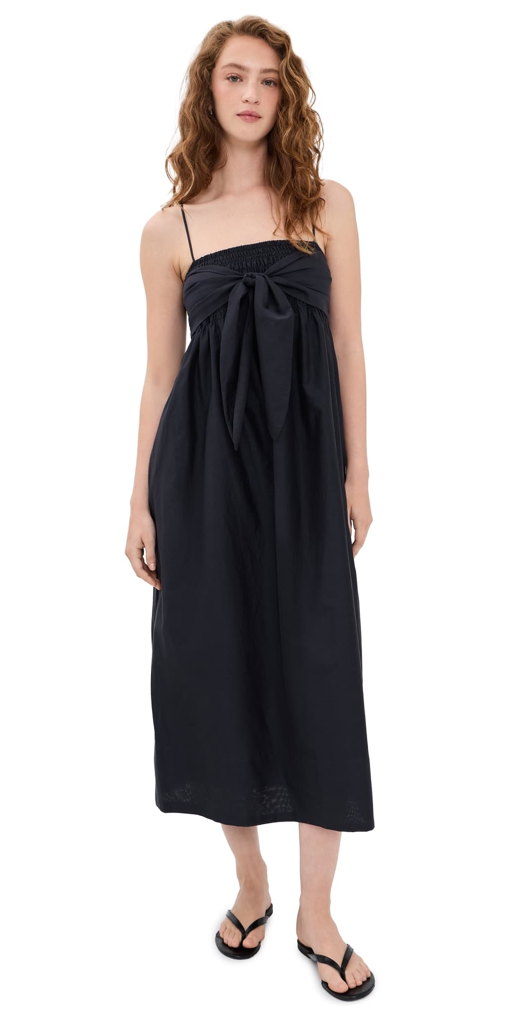 Vince Tie Smocked Cami Dress Ink