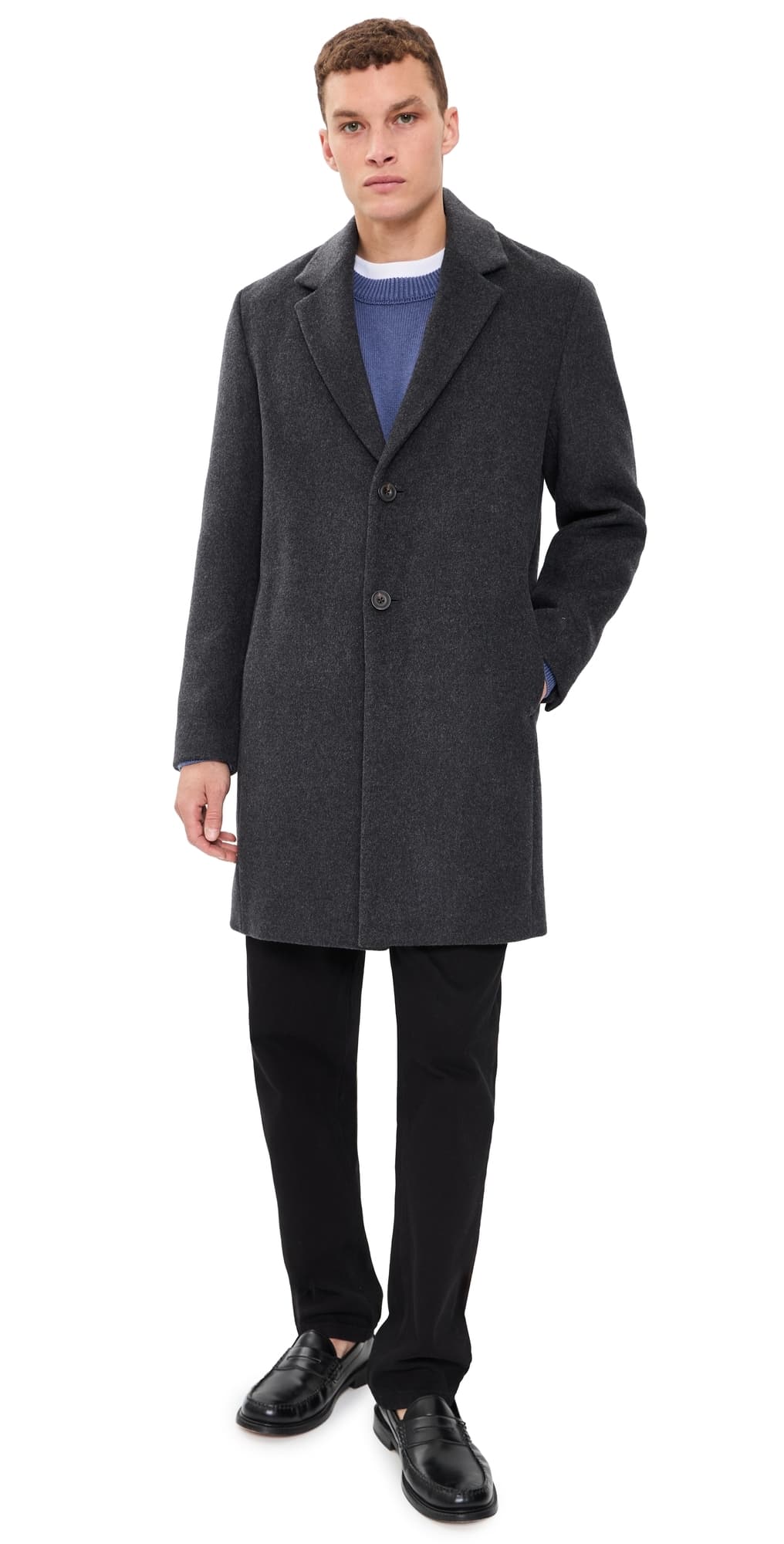 Vince Classic Coat H Charcoal