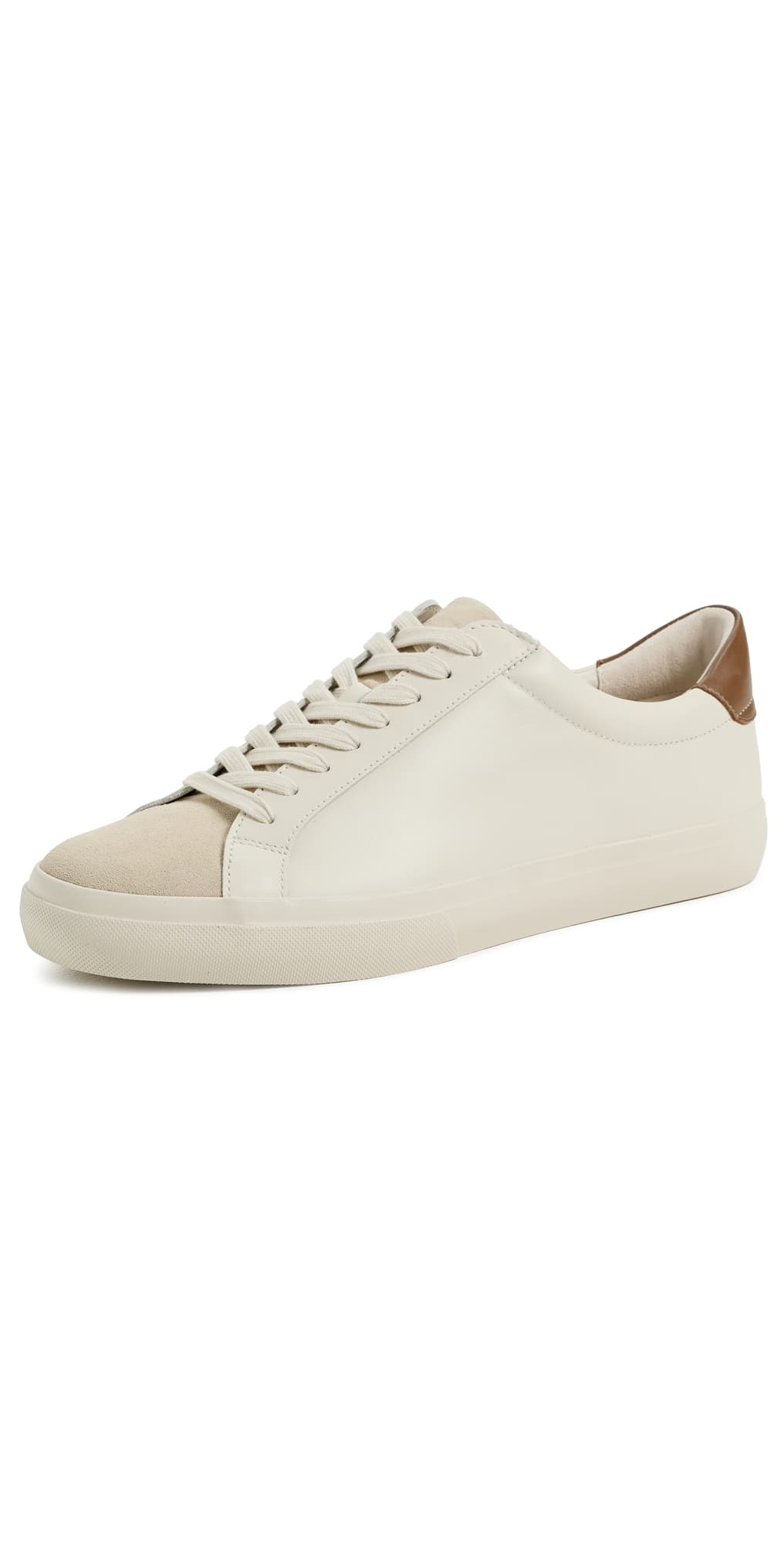 Vince Fulton Leather Sneakers Pebble White