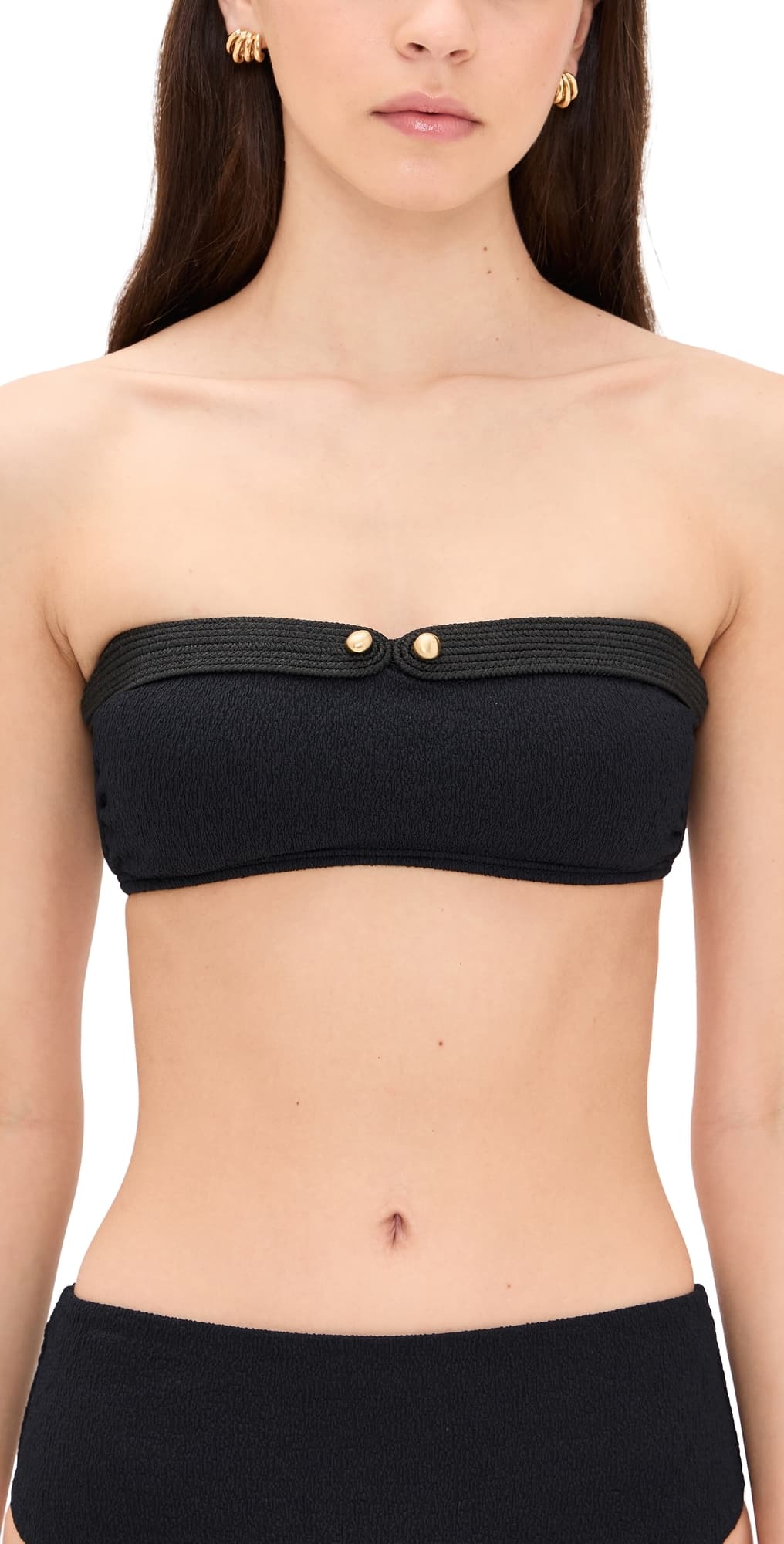 ViX Paula Hermanny Lian Bandeau Bikini Top Black