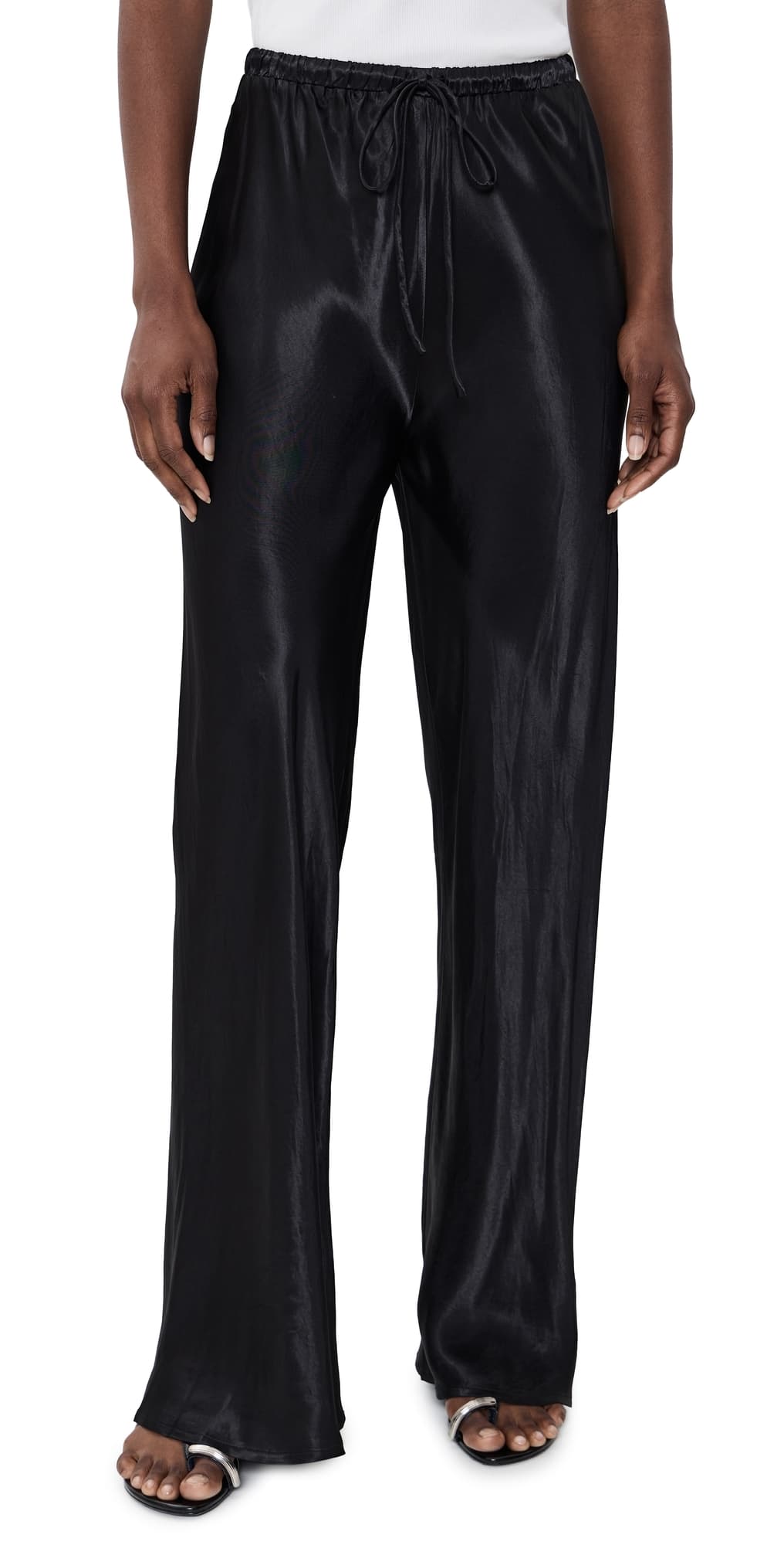 VRG GRL Rae Satin Pants Black