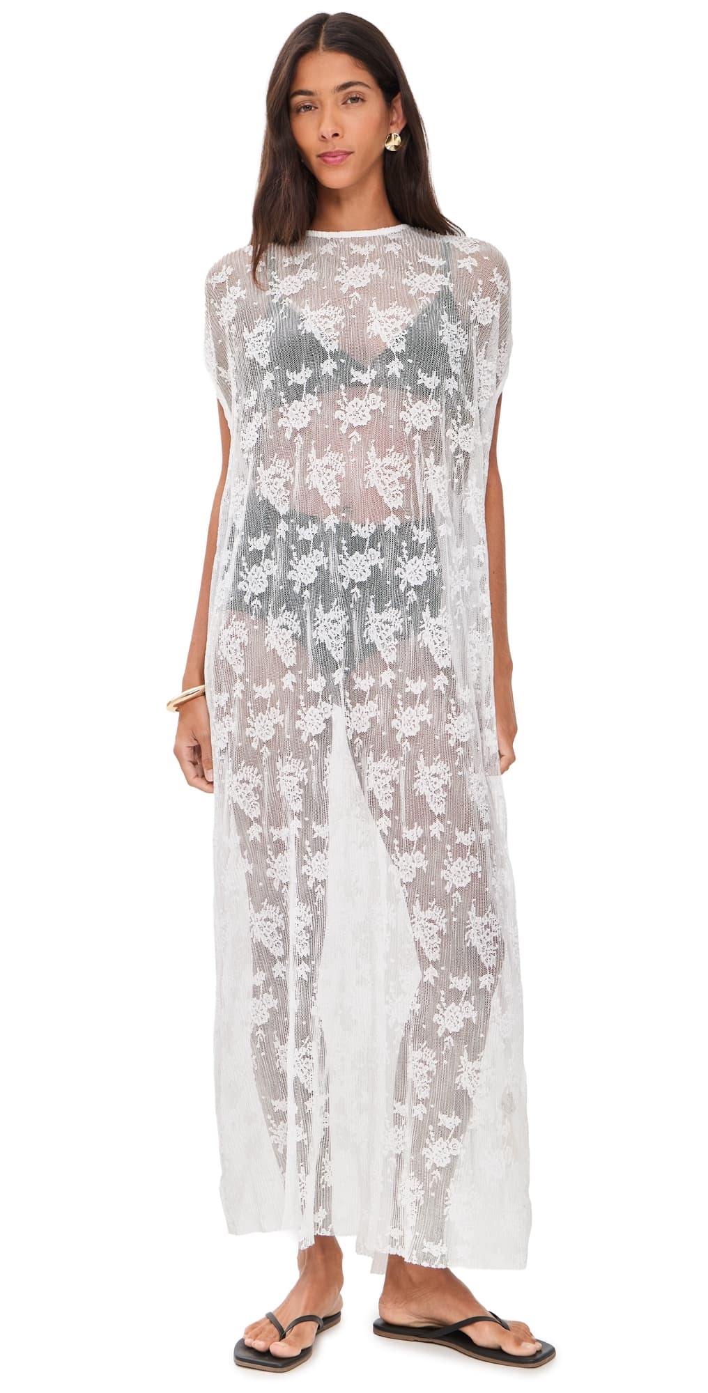 VRG GRL Lucienne Lace Maxi Dress White