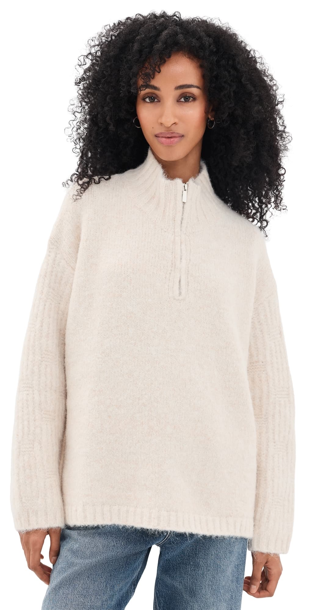 VRG GRL Ellis Knit Sweater Cream