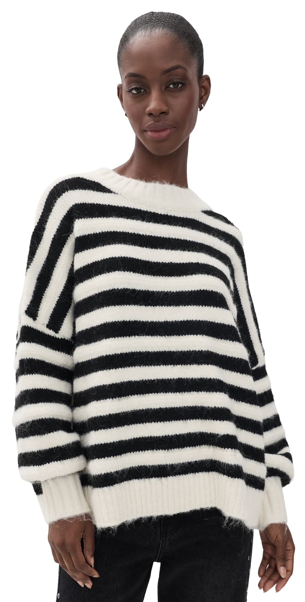 VRG GRL Sam Stripe Knit Sweater Stripe