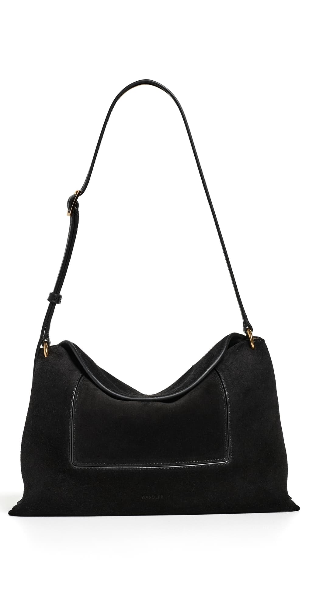 Wandler Penelope Suede Slouch Bag Black Suede/Black