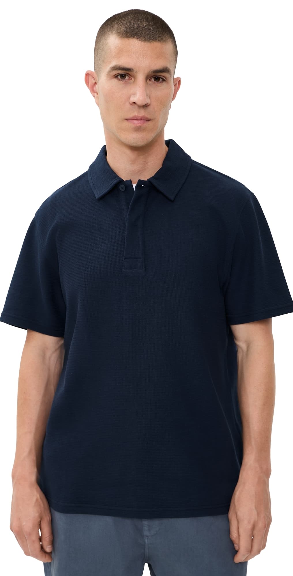 Wax London Mini Texture Shore Polo Navy