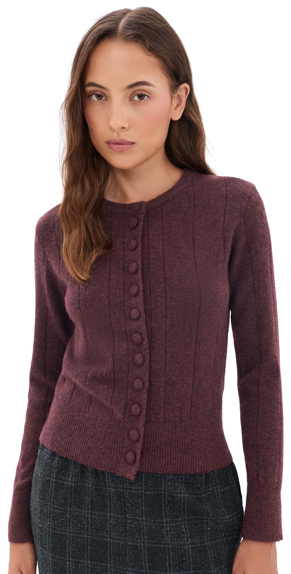 WAYF Cassie Cardigan Merlot