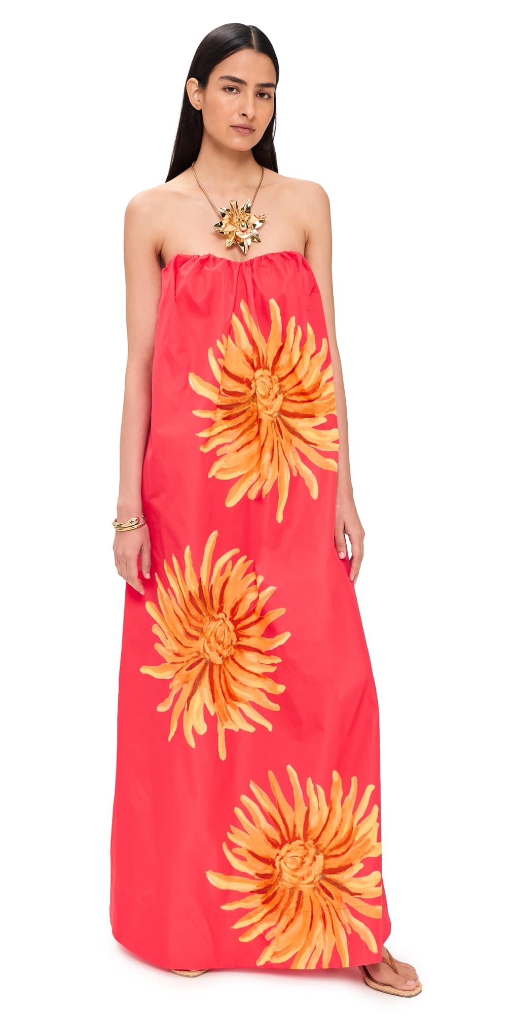 The Wolf Gang Verona Maxi Dress Rojo Sunflower