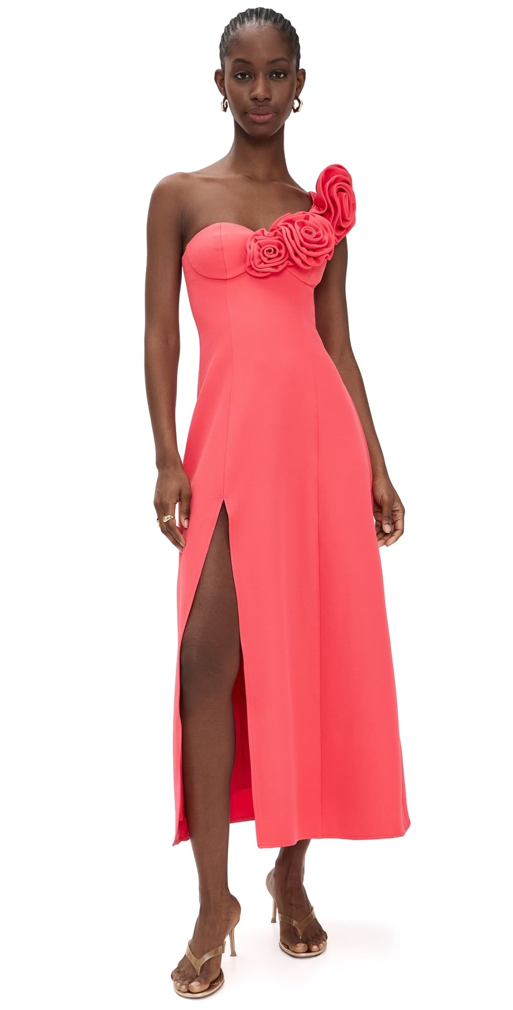 The Wolf Gang Flores Midi Dress Berry