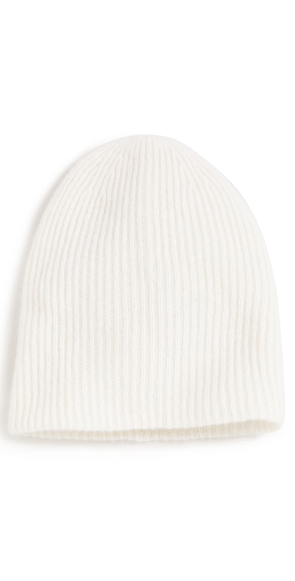 White & Warren Cashmere Plush Rib Beanie Soft White · One Size