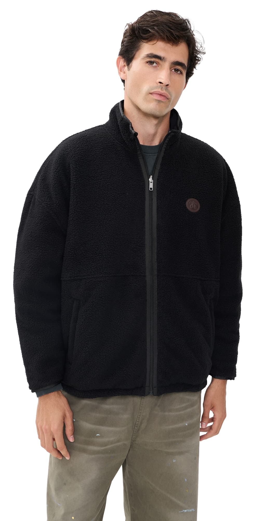 Willy Chavarria Willy Cozy Fleece Jacket Black Beauty