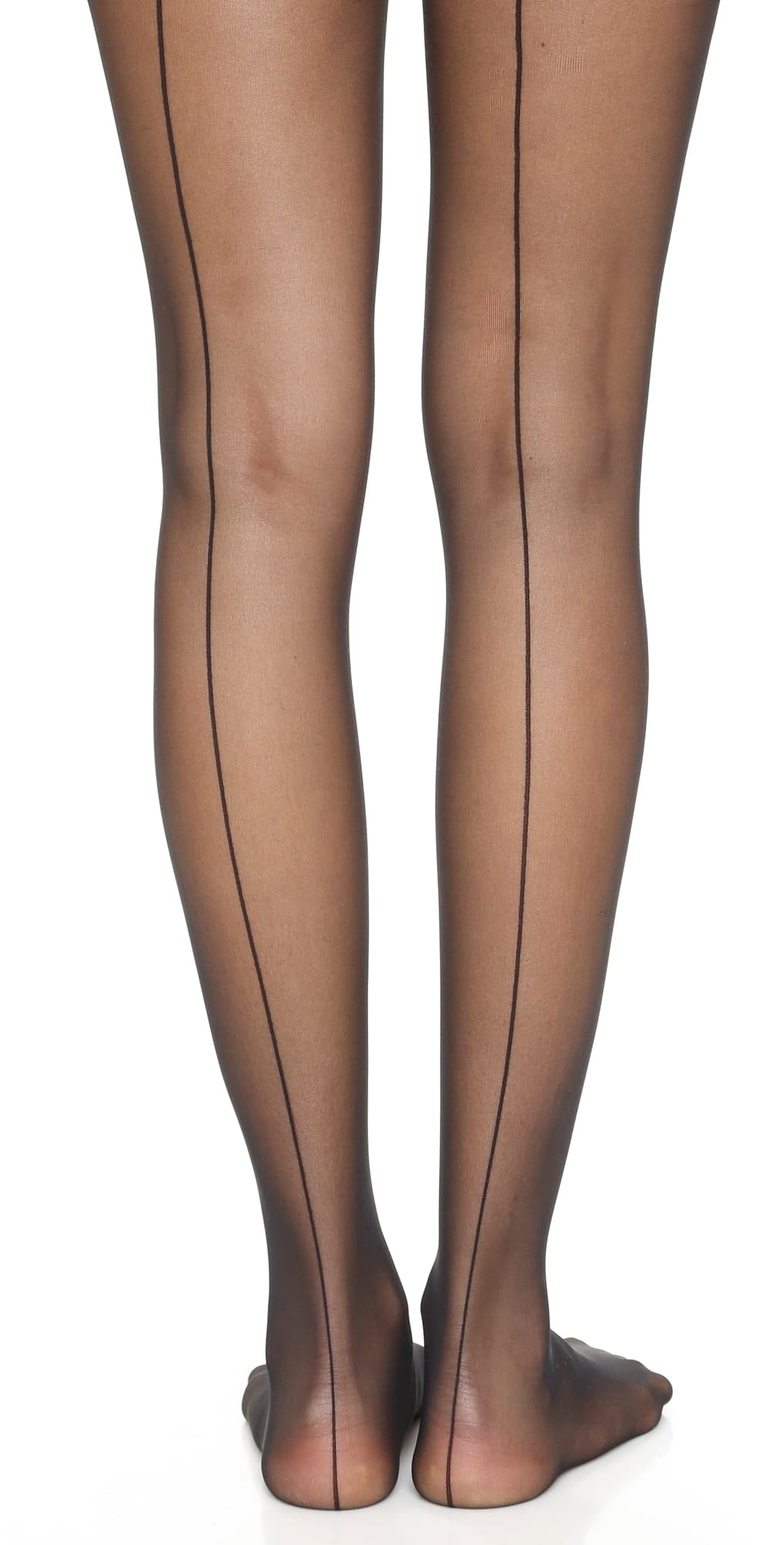 Wolford Individual 10 Back Seam Tights Black
