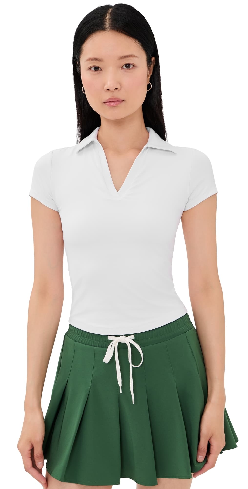 Year of Ours Studio Polo Tee White