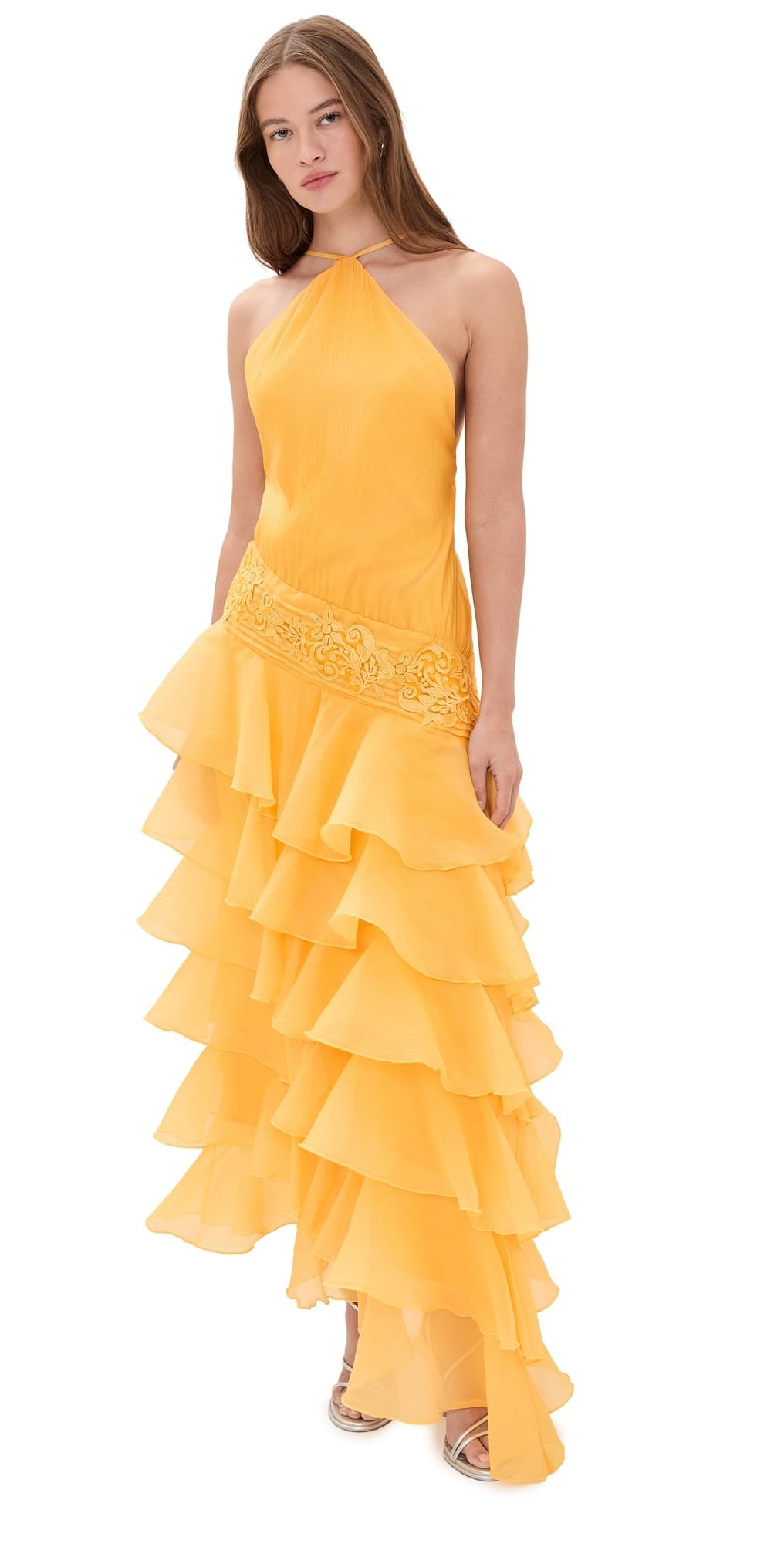 Yellow the Label Dahlia Organza Dress Golden Rod
