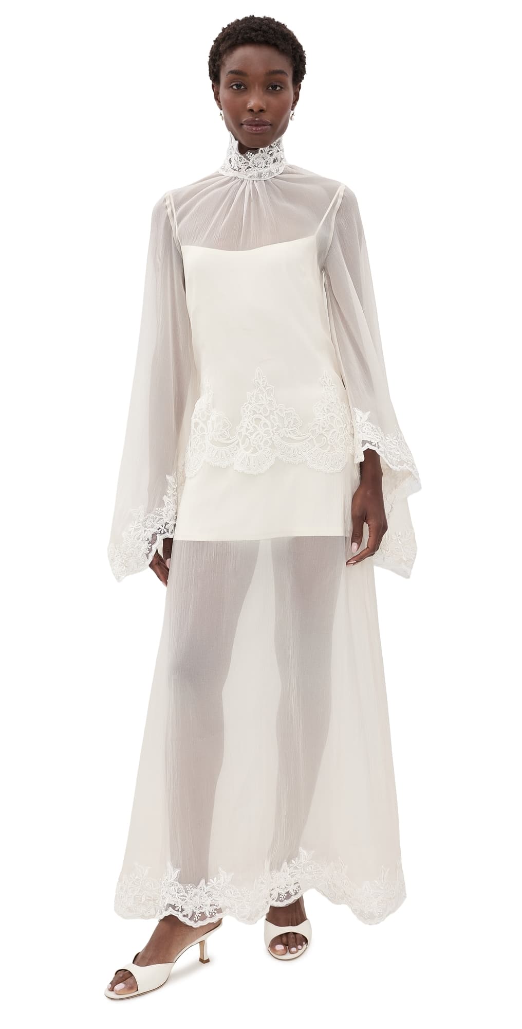 Yellow the Label Liz Organza Maxi Dress Ivory · S