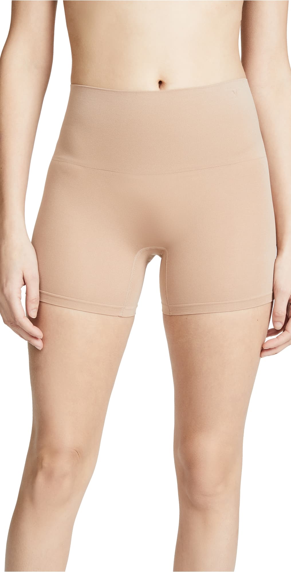 Yummie Seamlessly Shaped Ultralight Nylon Shorts Almond