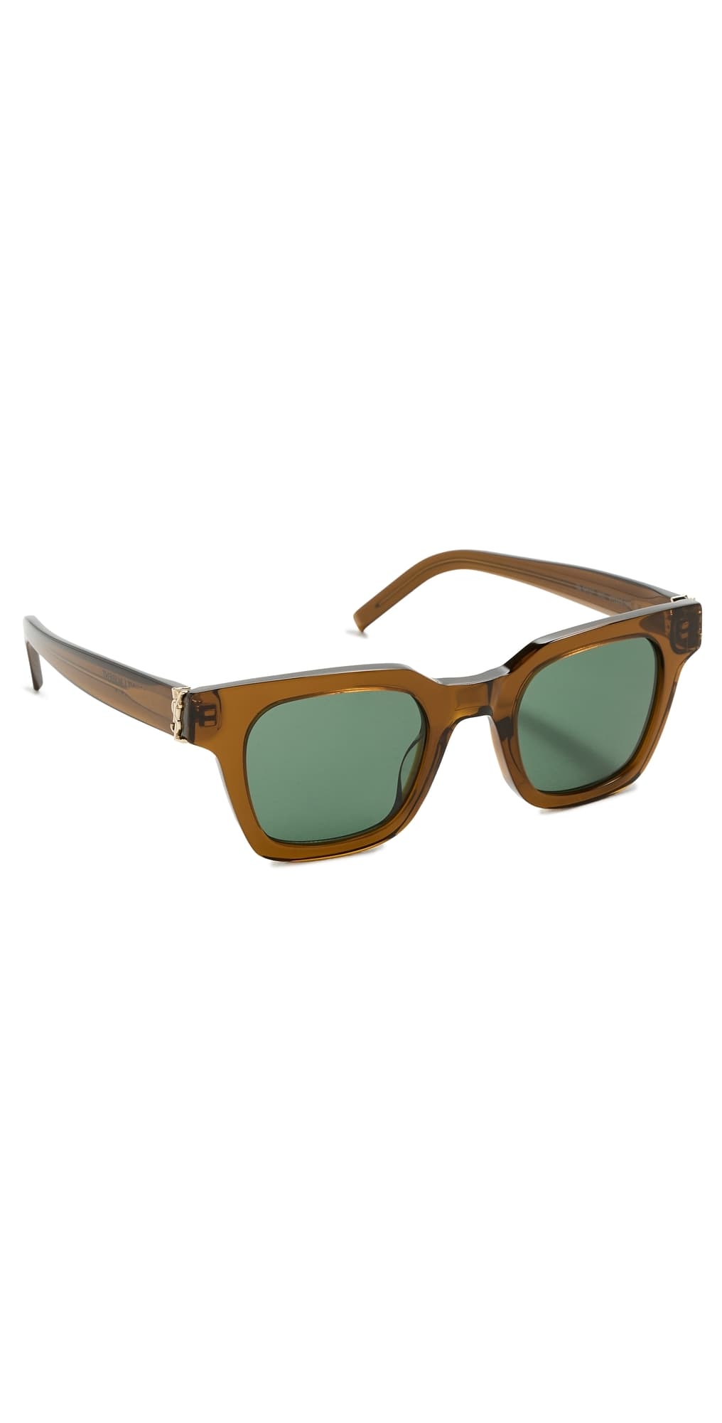 Saint Laurent SL M157 Sunglasses Brown/Green · One Size