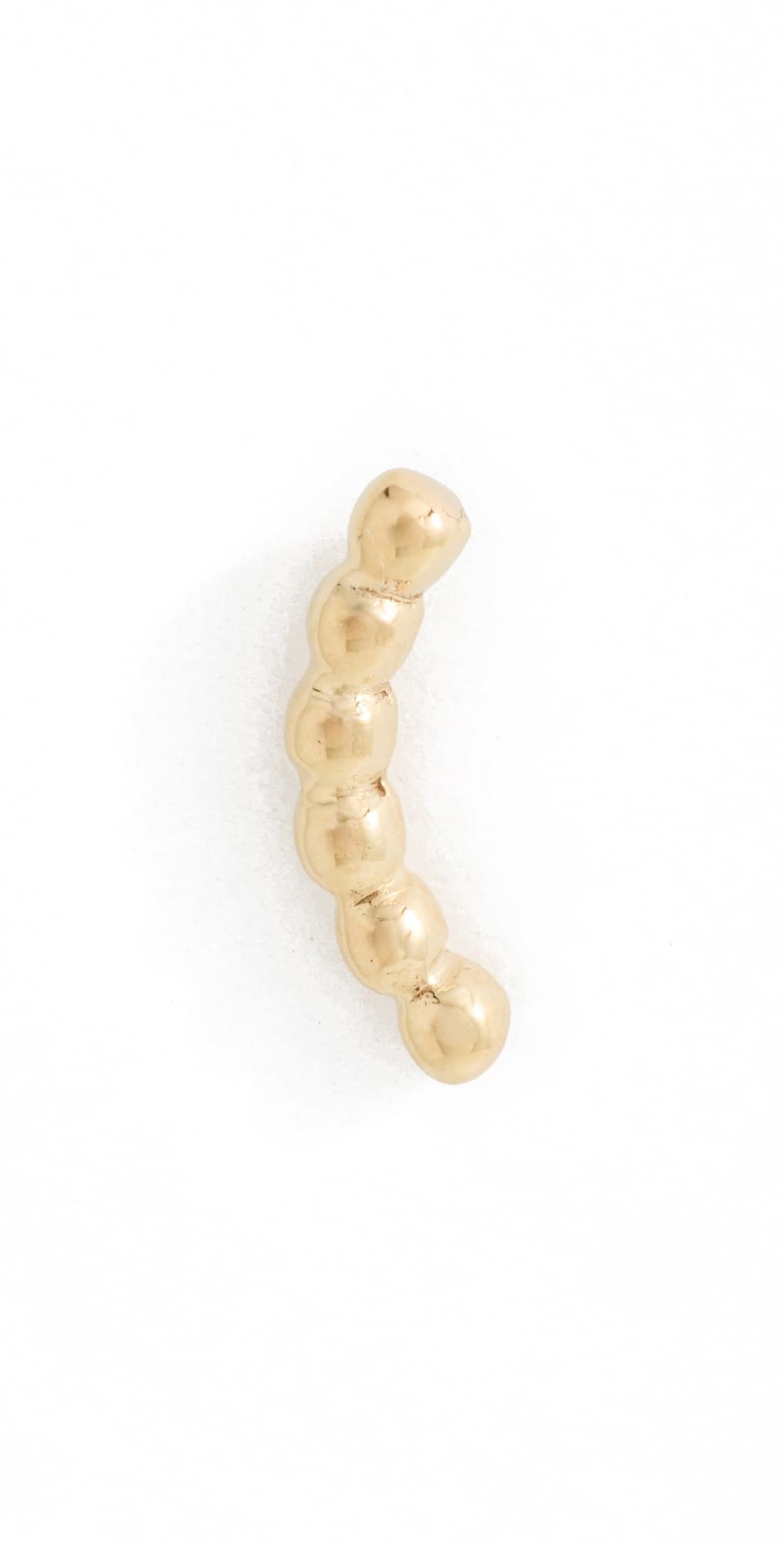 Zoe Chicco 14k Gold Bead Curved Bar Single Stud Earring 14k Yellow Gold · One Size