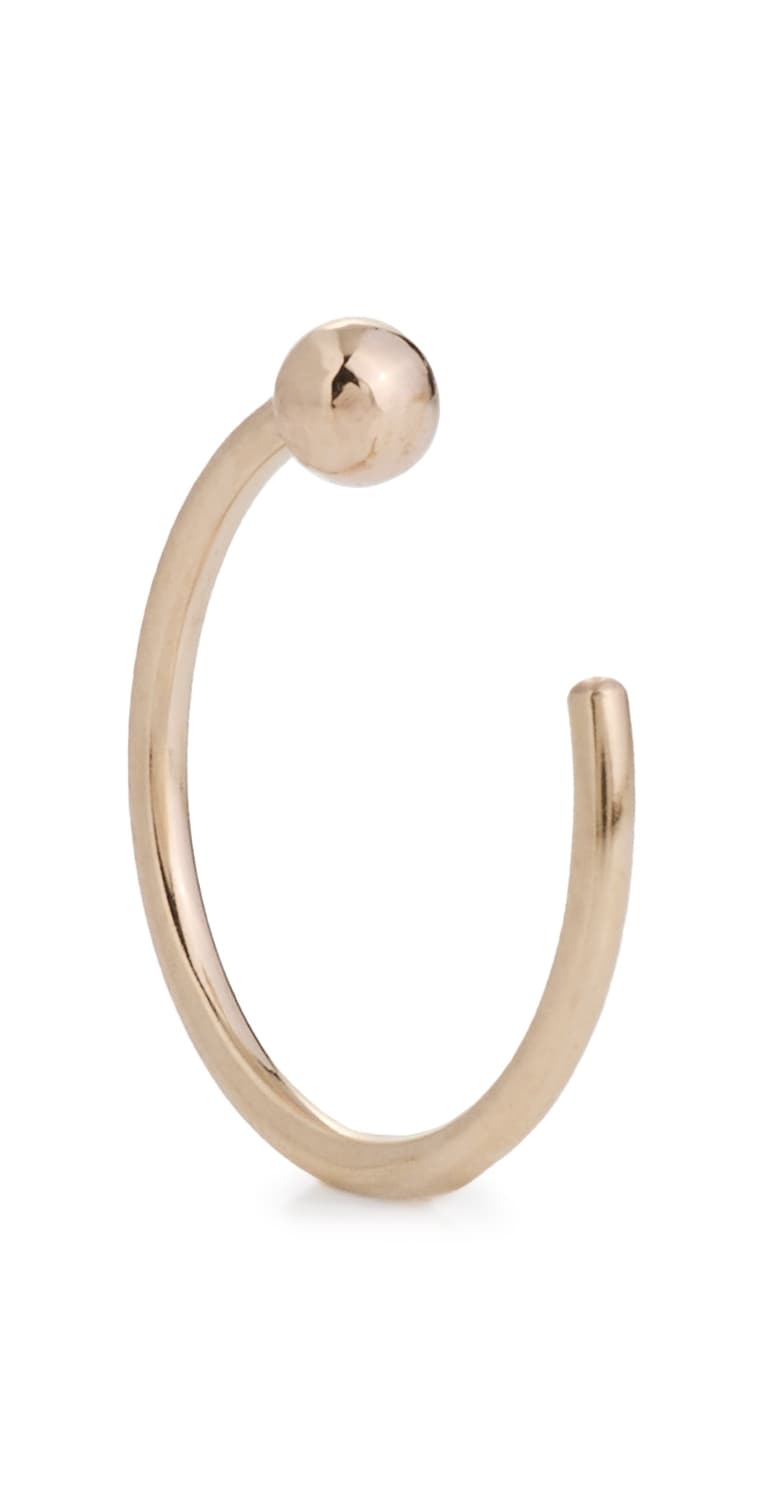 Zoe Chicco 14k Gold Ball Huggie Hoop Single Earring Yellow Gold · One Size