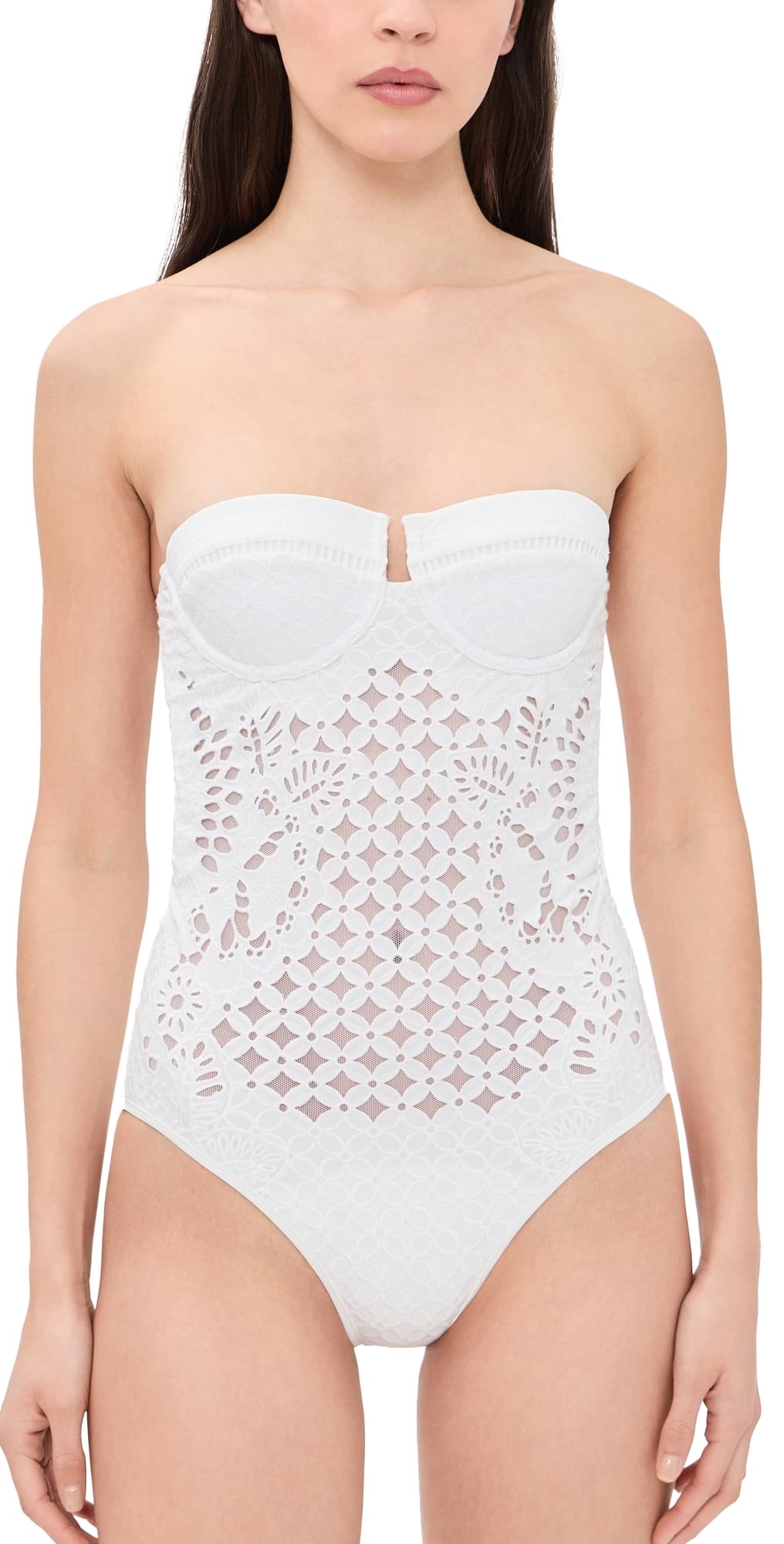 Zimmermann Indra Embroidery One Piece Ivory