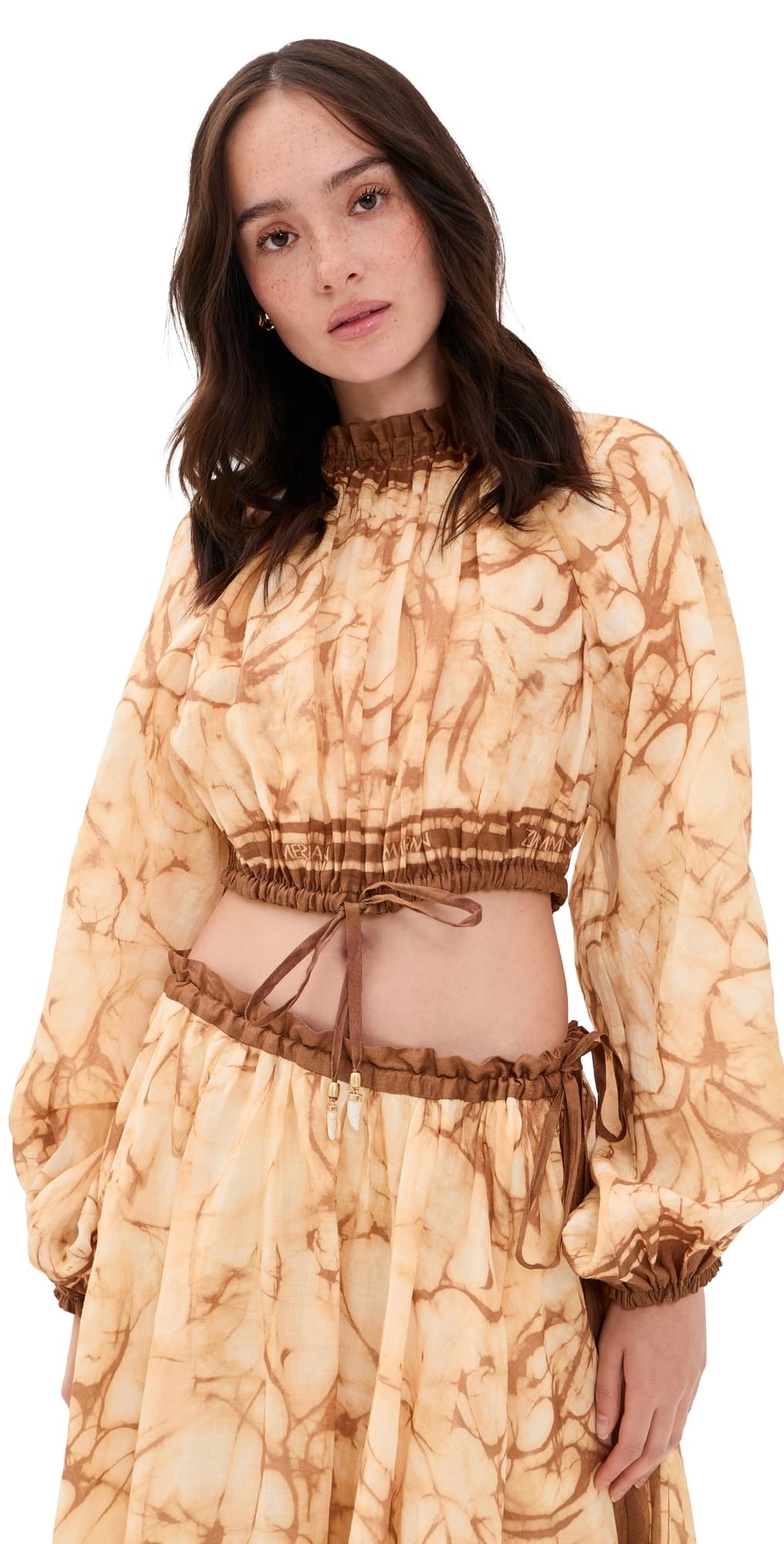 Zimmermann Indra Bodice Chocolate Tie Dye
