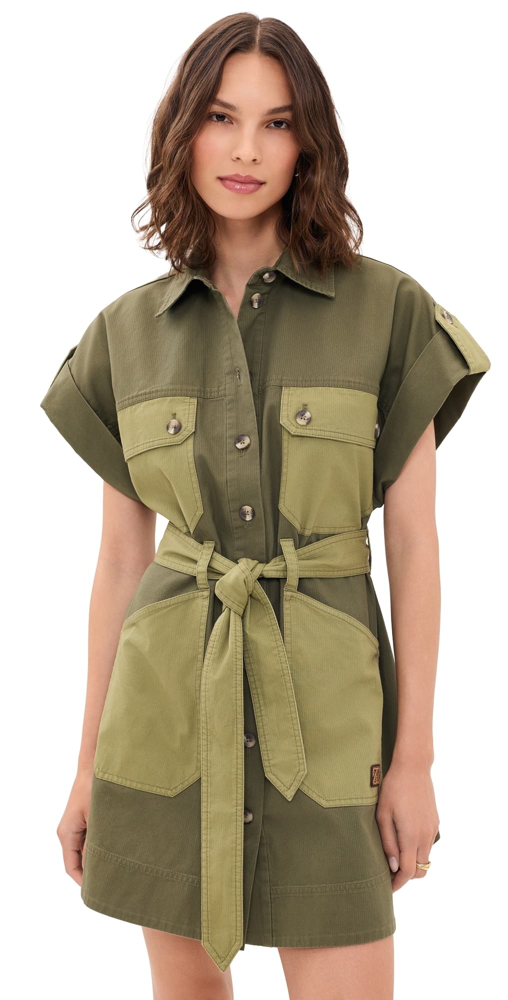 Zimmermann Solstice Mini Dress Khaki