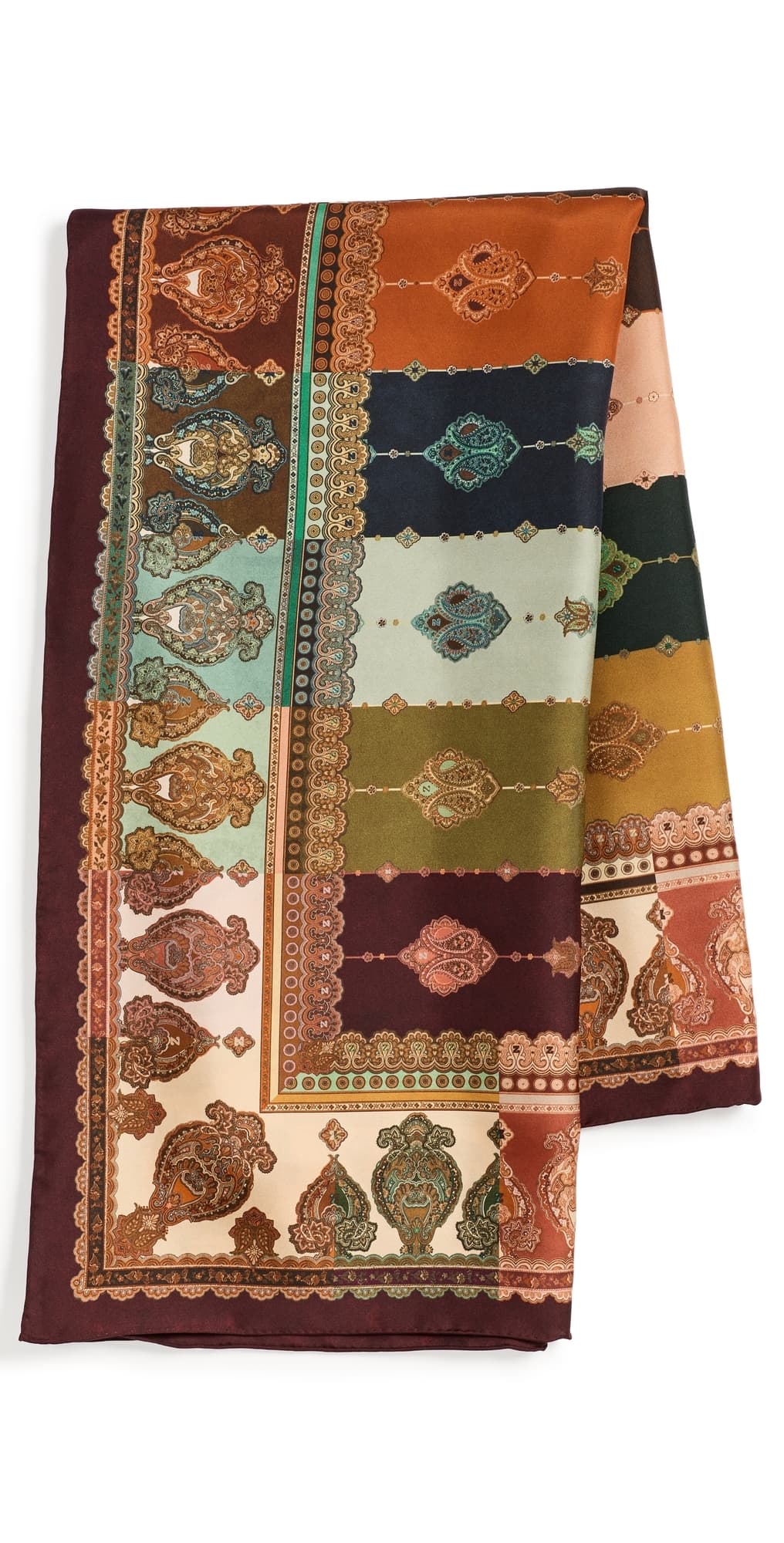 Zimmermann Printed Silk Square Maxi Scarf Prism Stripe