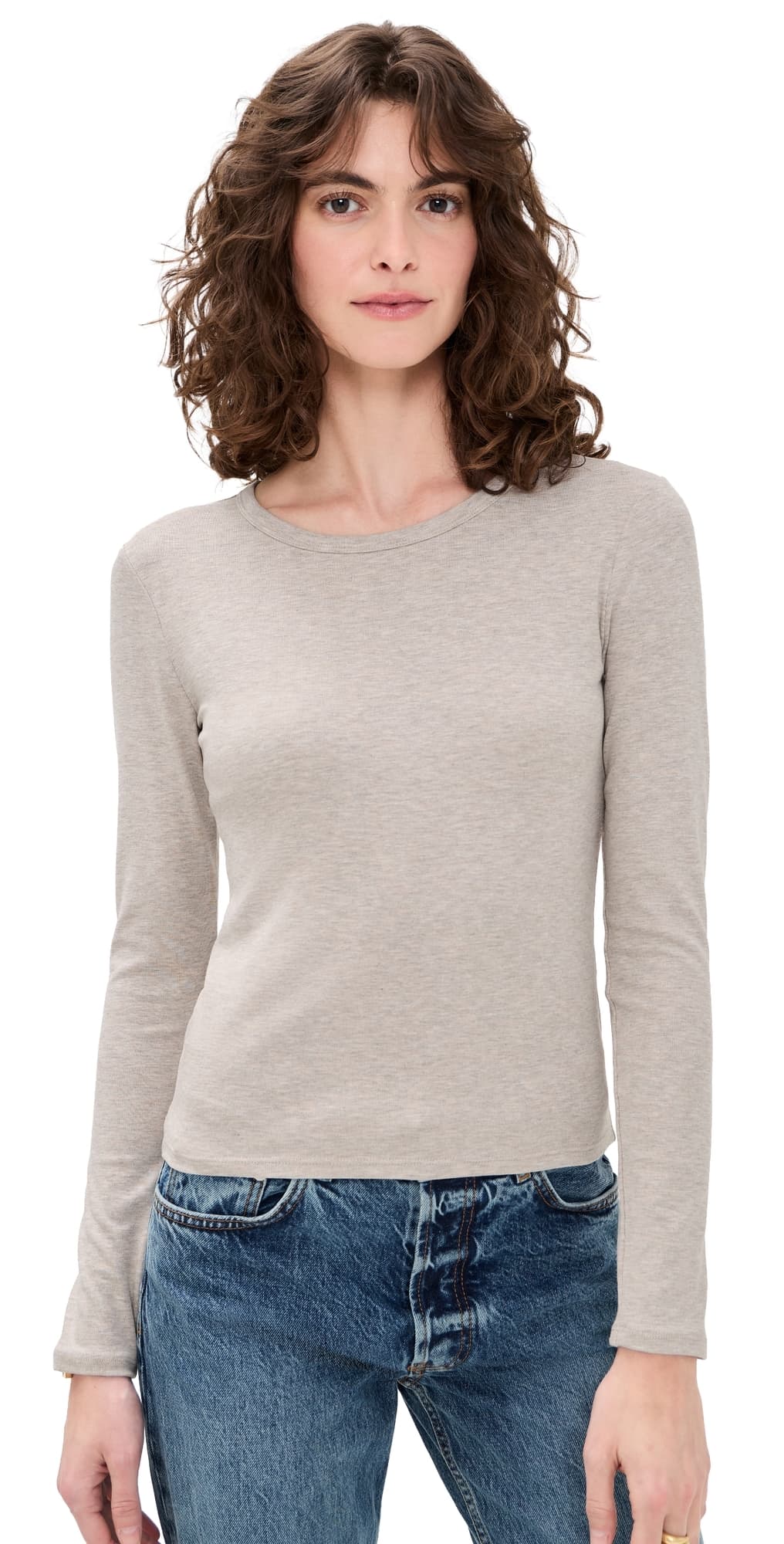 Z Supply Second Skin Crew Tee Natural Heather