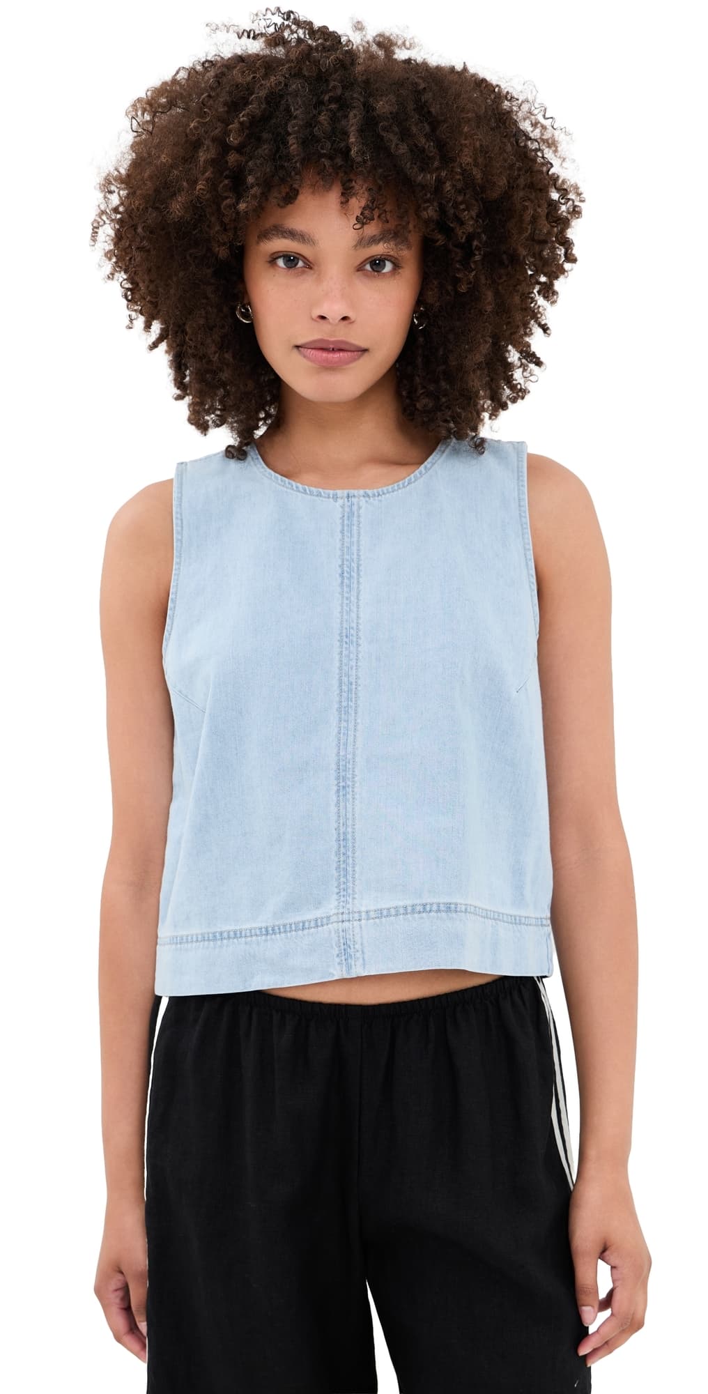Z Supply Sun Seeker Denim Tank Top Coastal Water