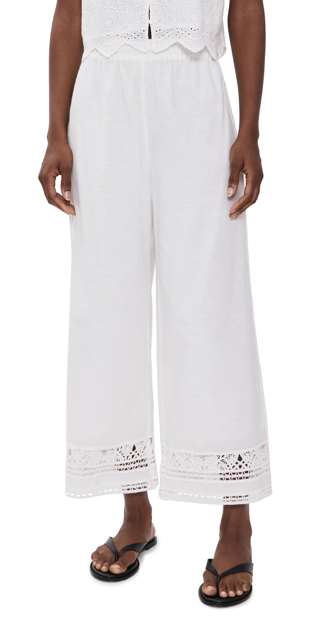 Z Supply Scout Embroidered Pants White