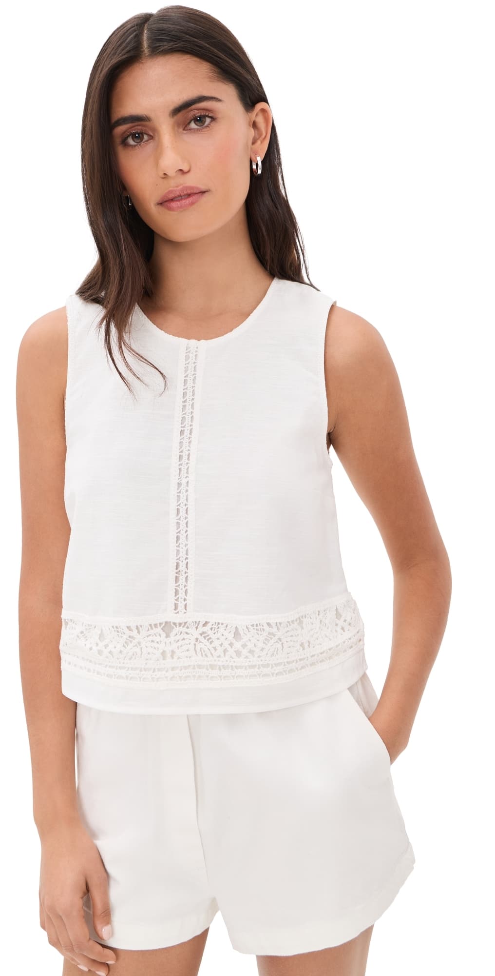 Z Supply Sloane Embroidered Blouse White