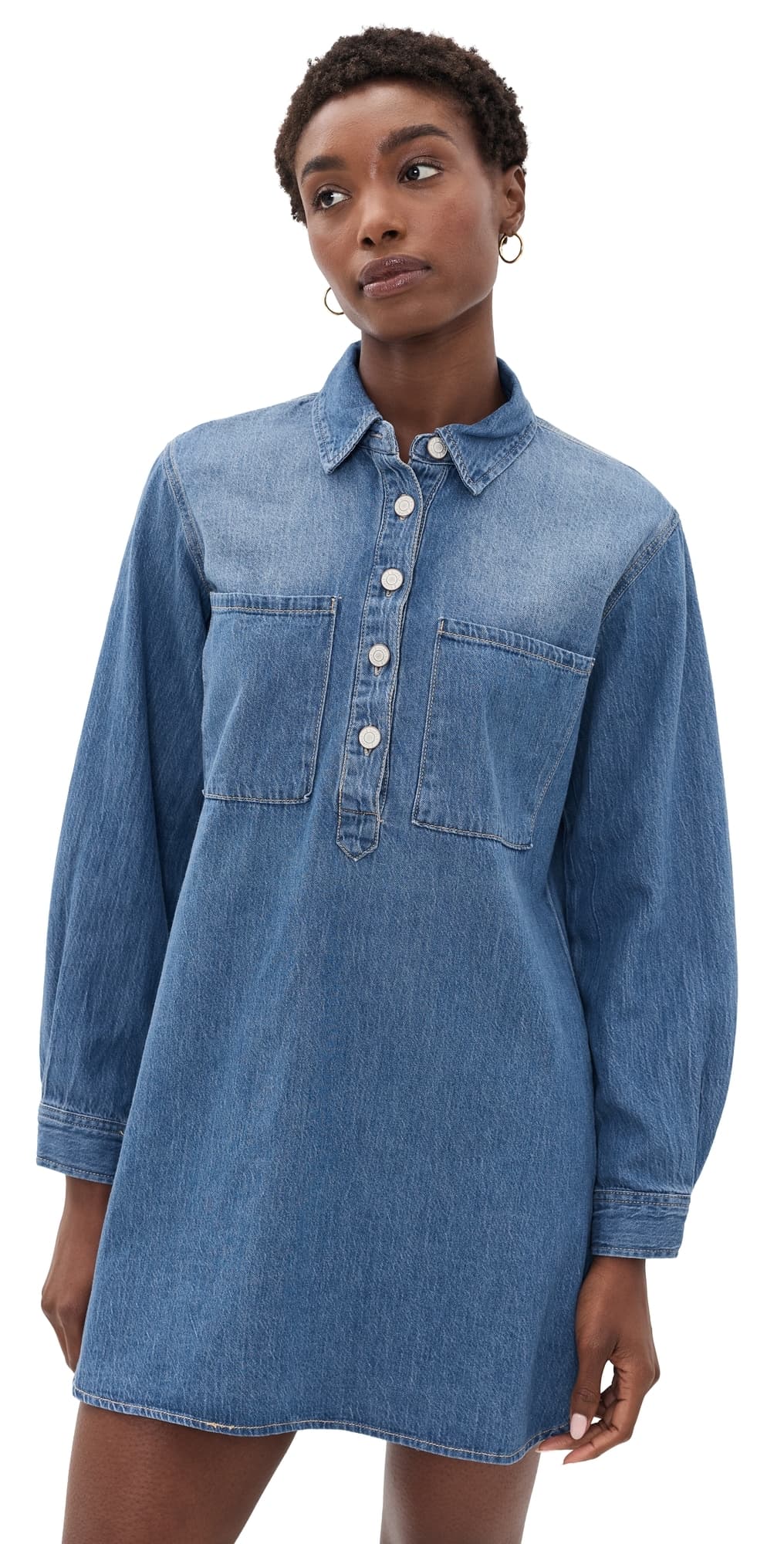 Z Supply Lucie Denim Mini Shirt Dress Dreamstate