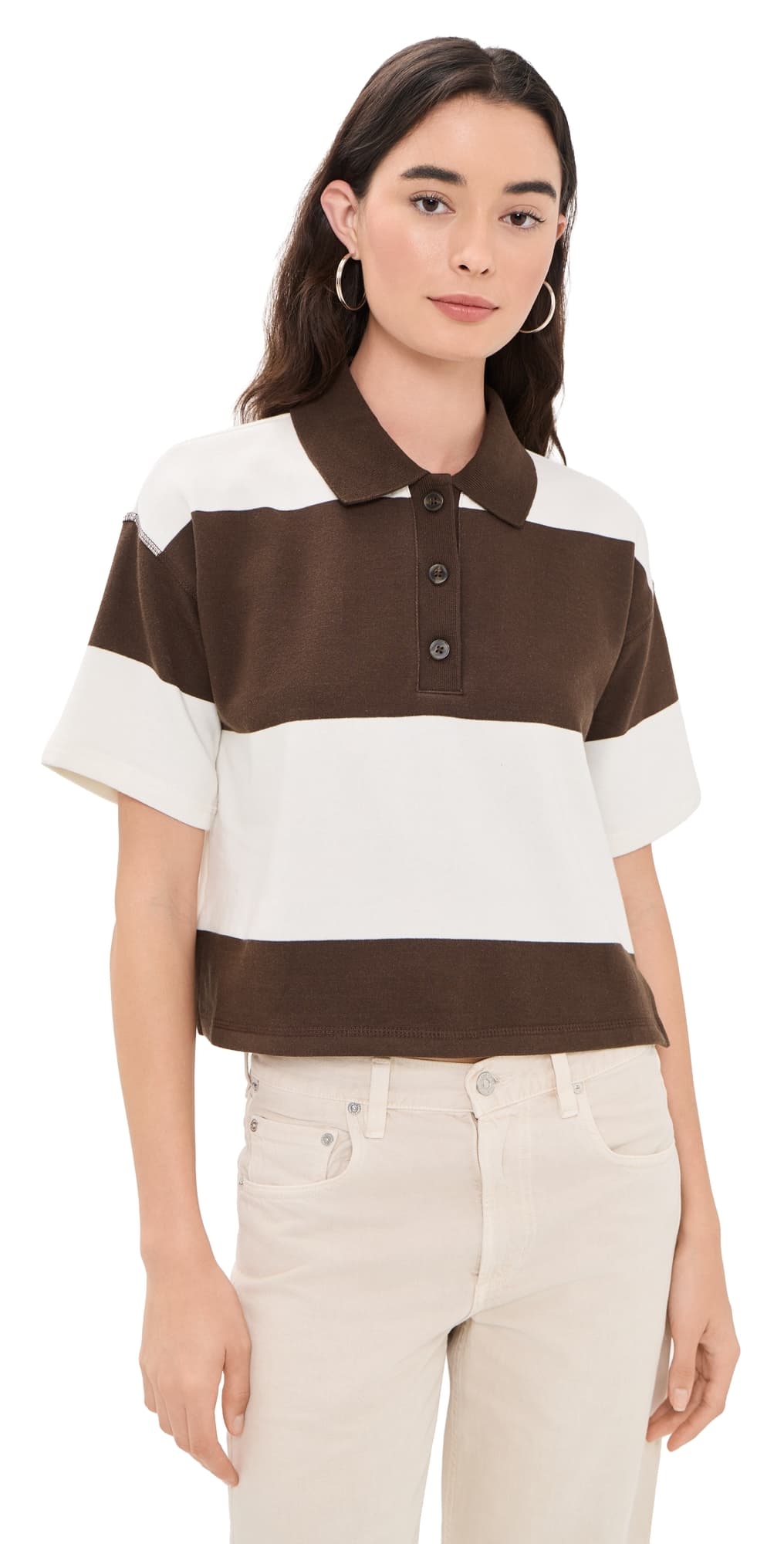 Z Supply Mariner Polo Top Dark Chocolate