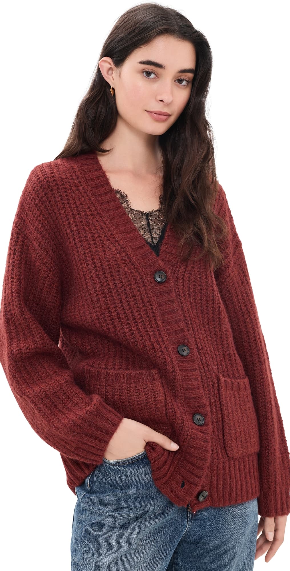 Z Supply Whitmore Cardigan Velvet Rouge