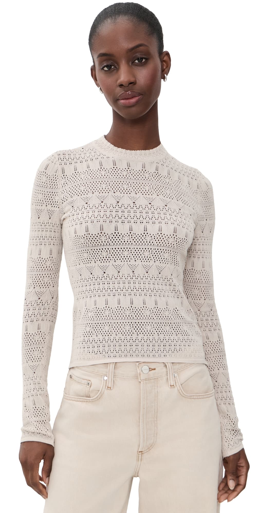 Z Supply Dorris Sweater Top Soft Ecru