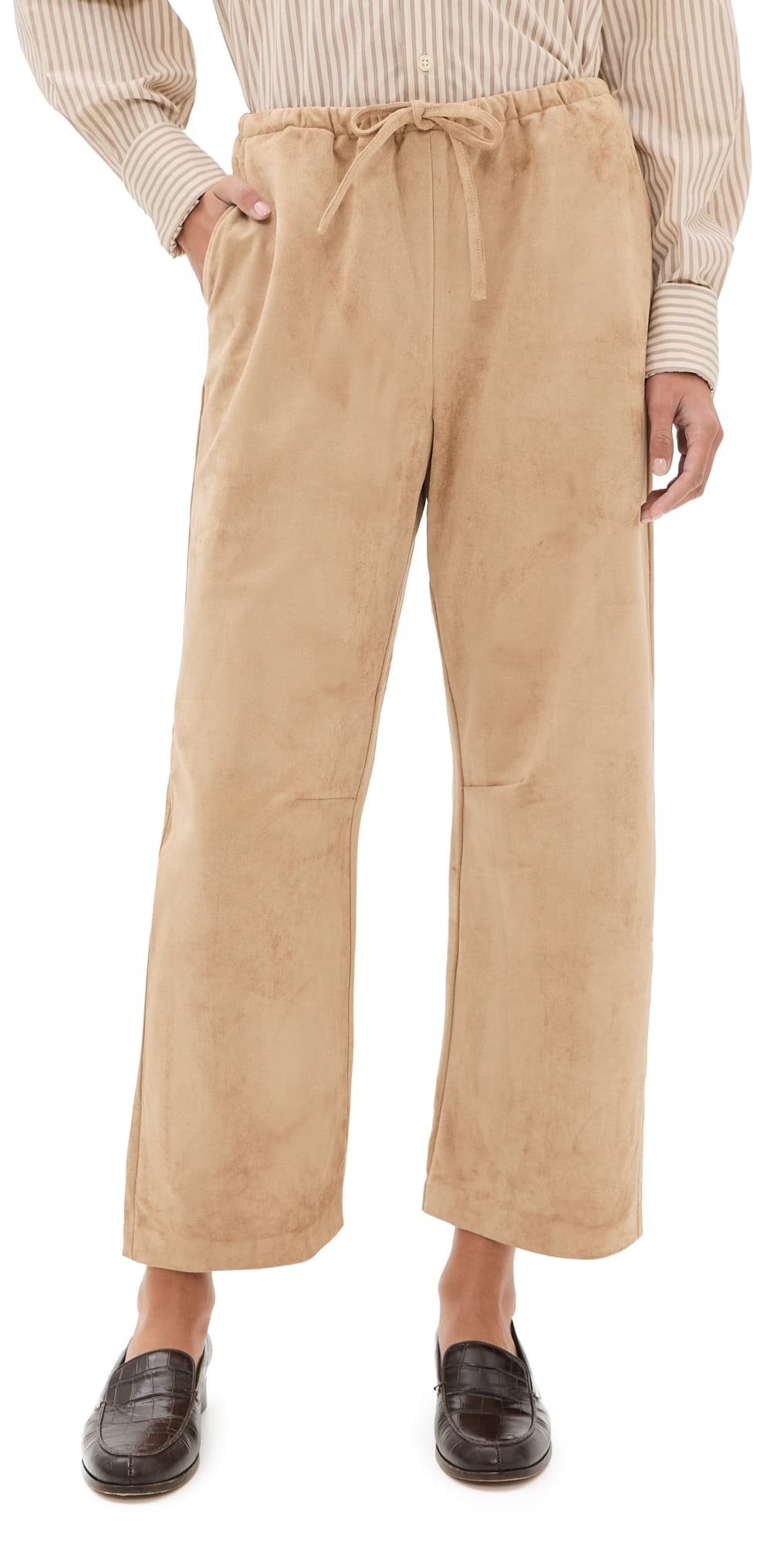 Z Supply Drift Faux Suede Pants Light Sand
