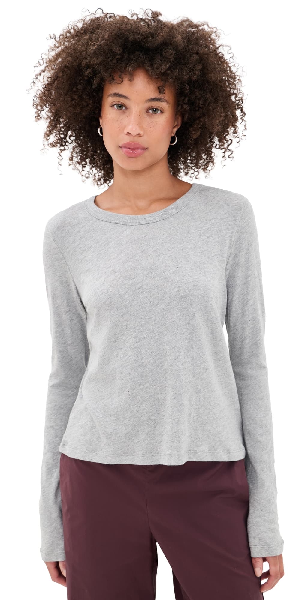 Z Supply Junie Long Sleeve Tee Heather Grey