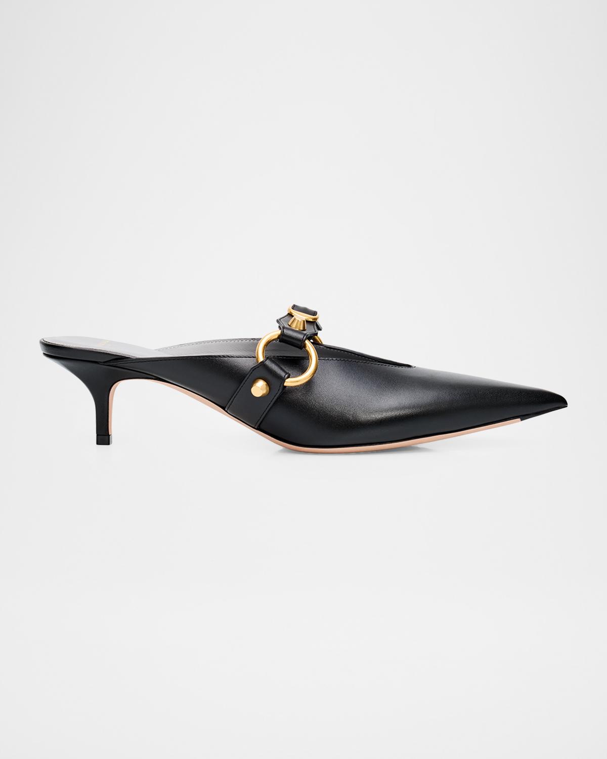 Retailer photograph of Balenciaga 45mm City Leather Mules.