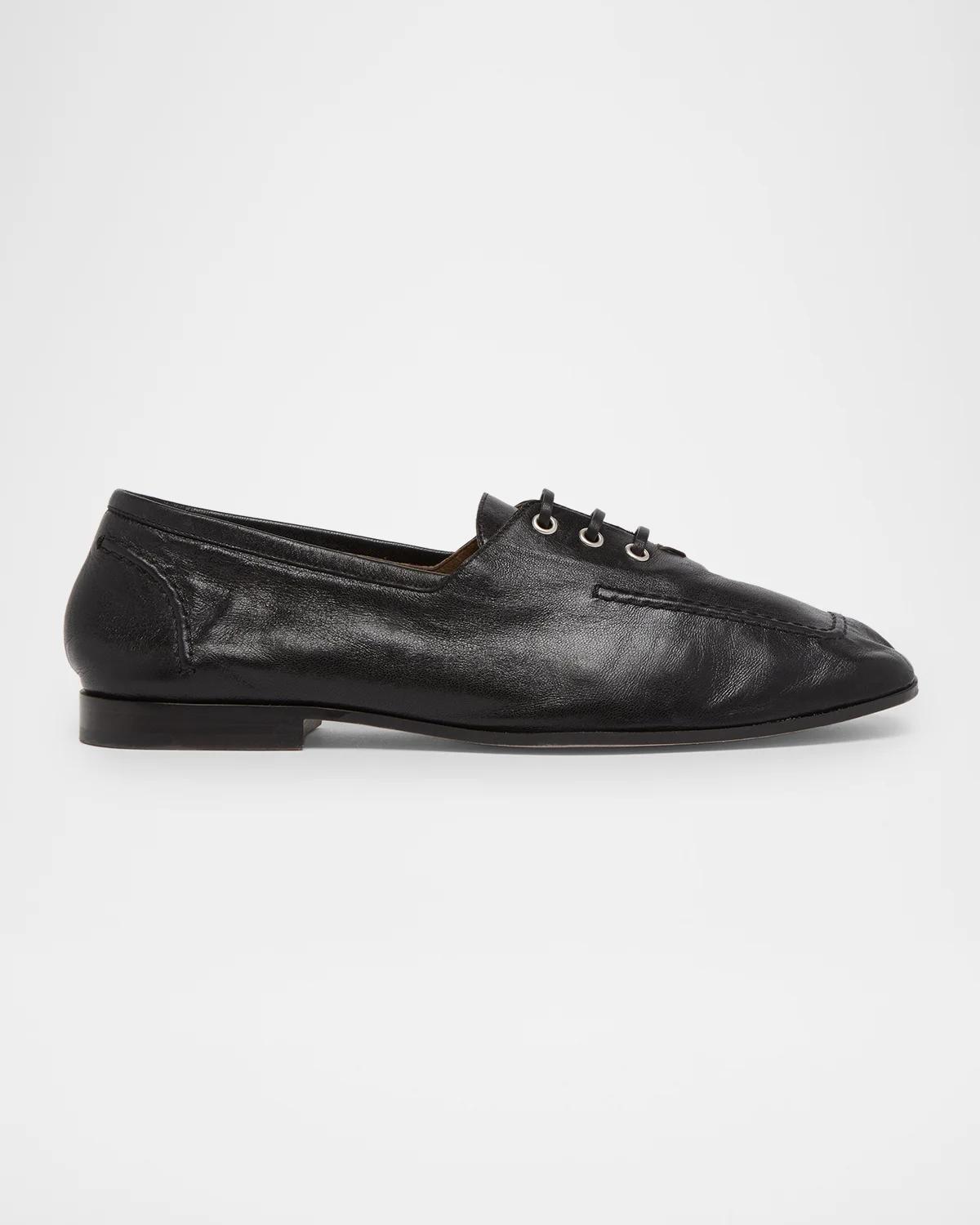 Bottega Veneta Gino Lace-Up Leather Shoes